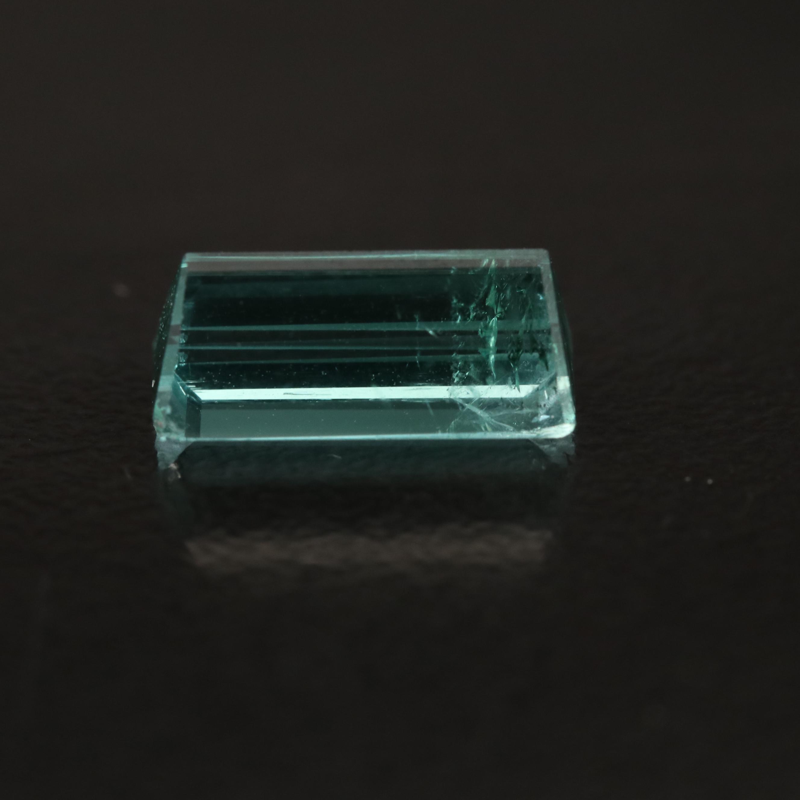 Loose 2.47 CT Cut Cornered Rectangular Faceted Tormaline