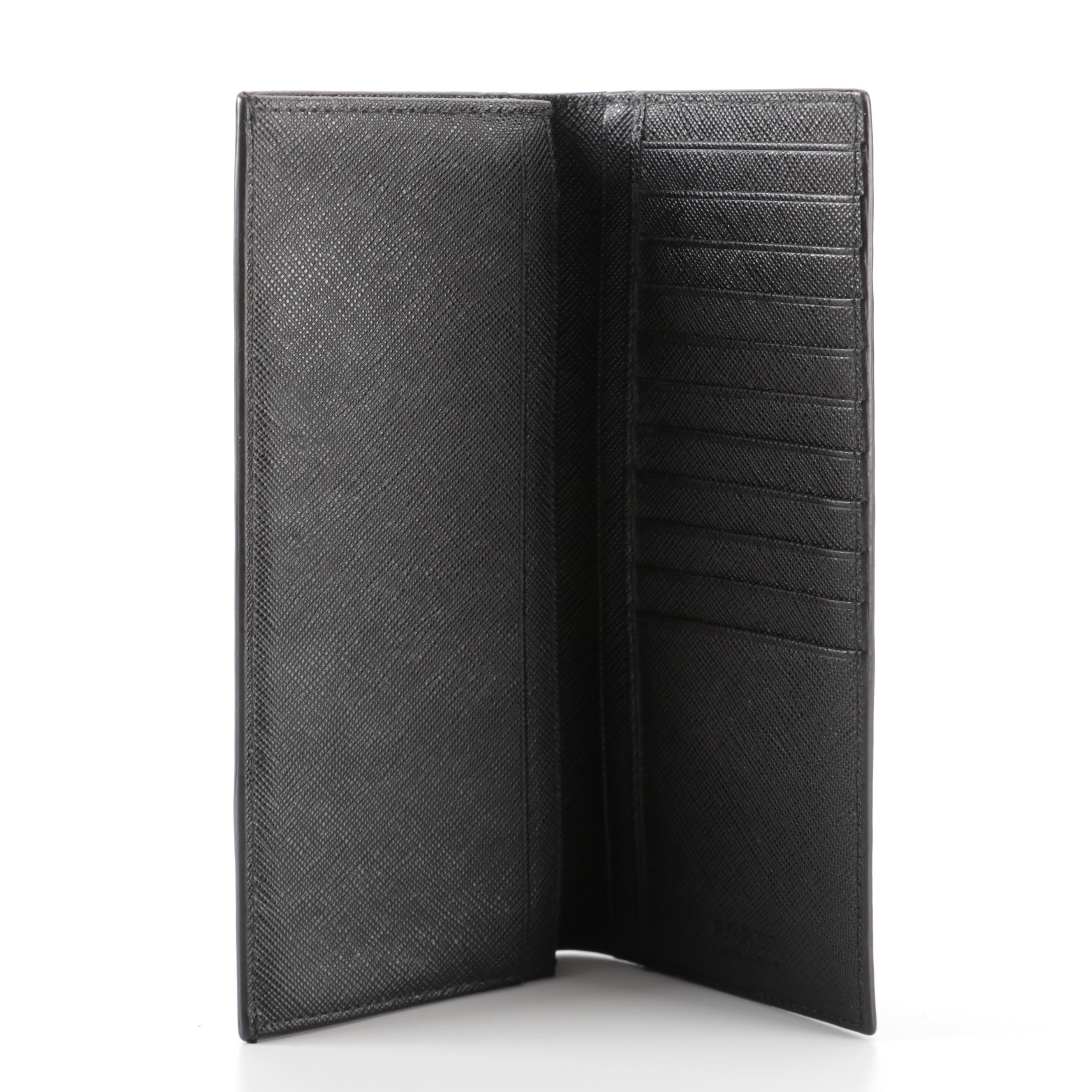 Prada Long Wallet in Nero Saffiano Leather