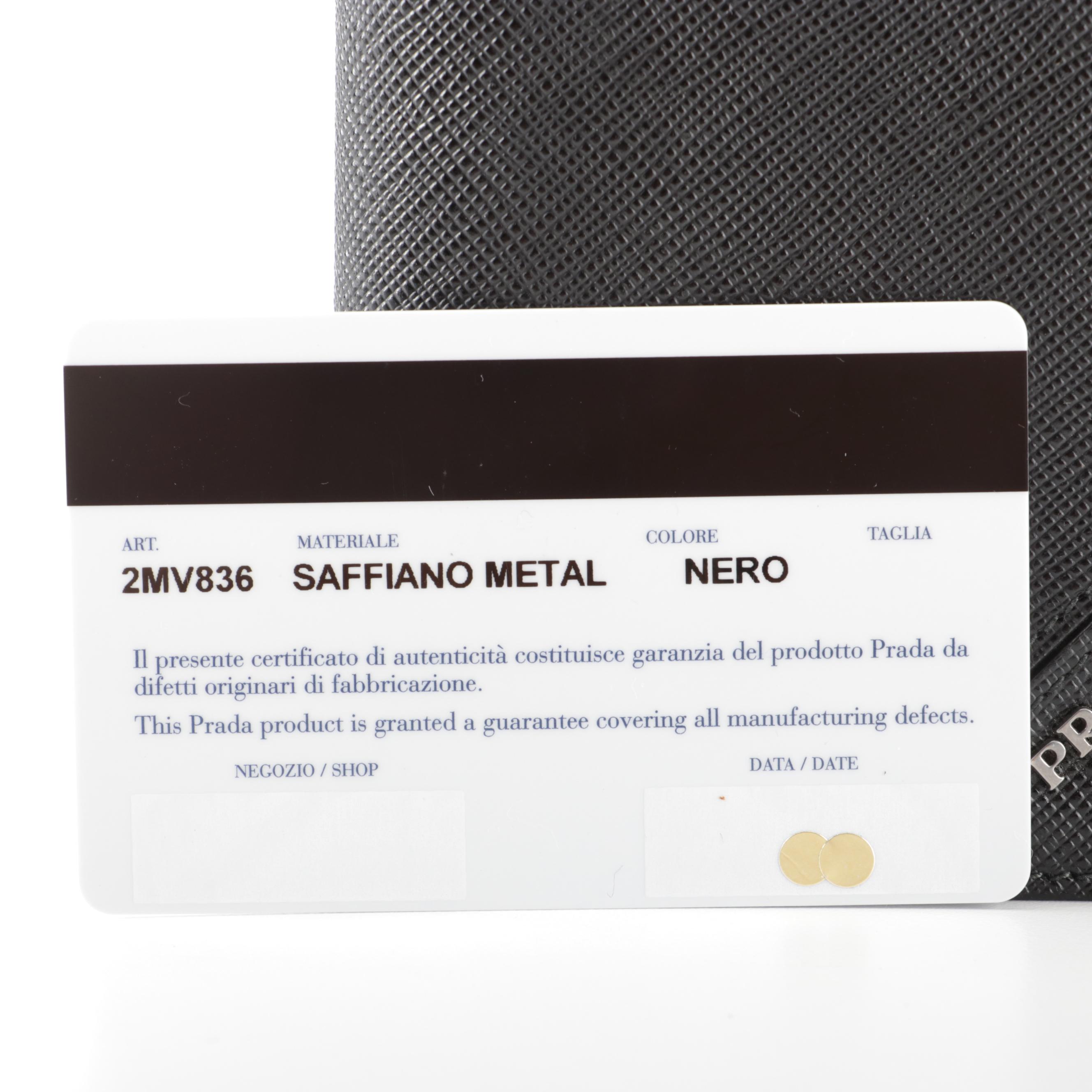 Prada Long Wallet in Nero Saffiano Leather