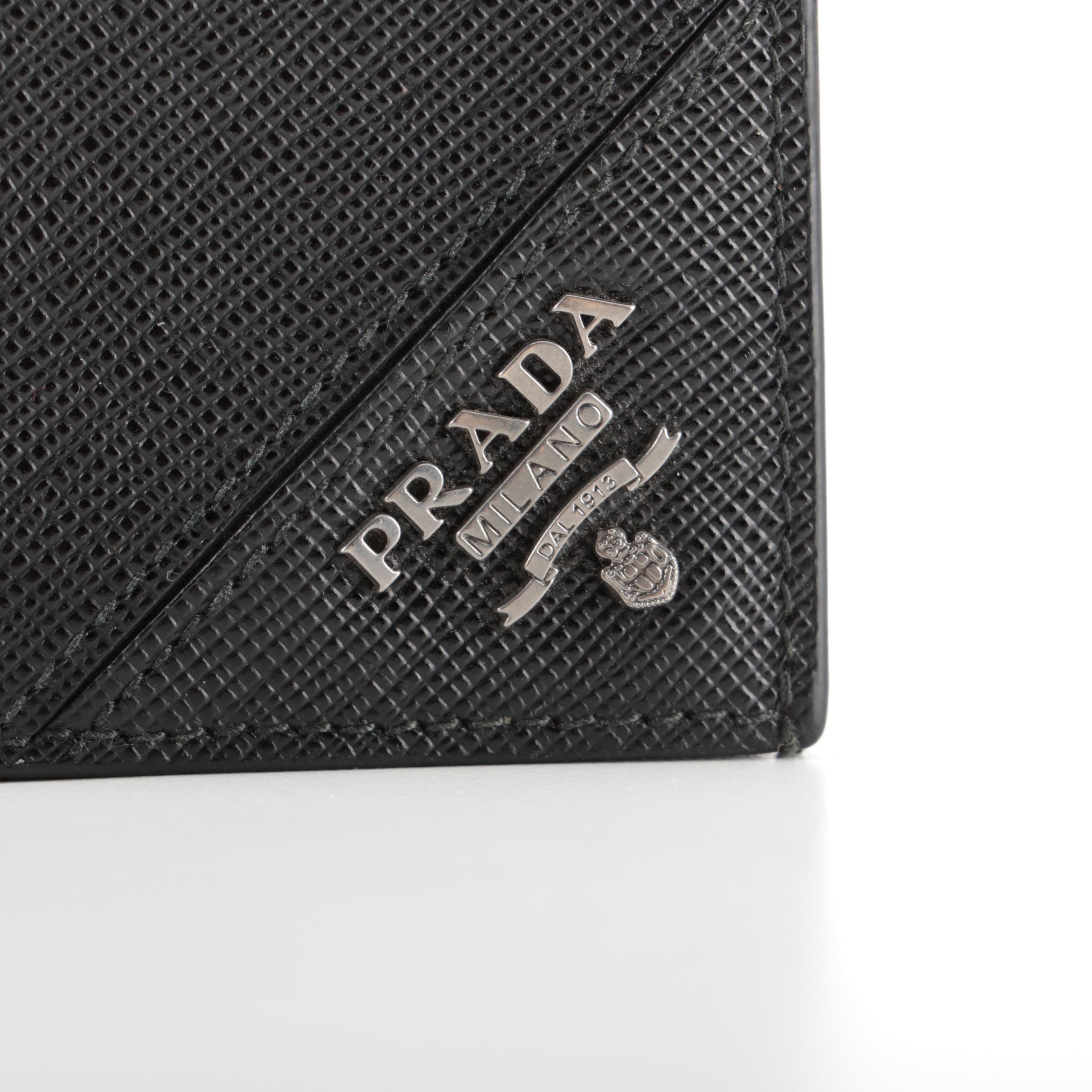 Prada Long Wallet in Nero Saffiano Leather