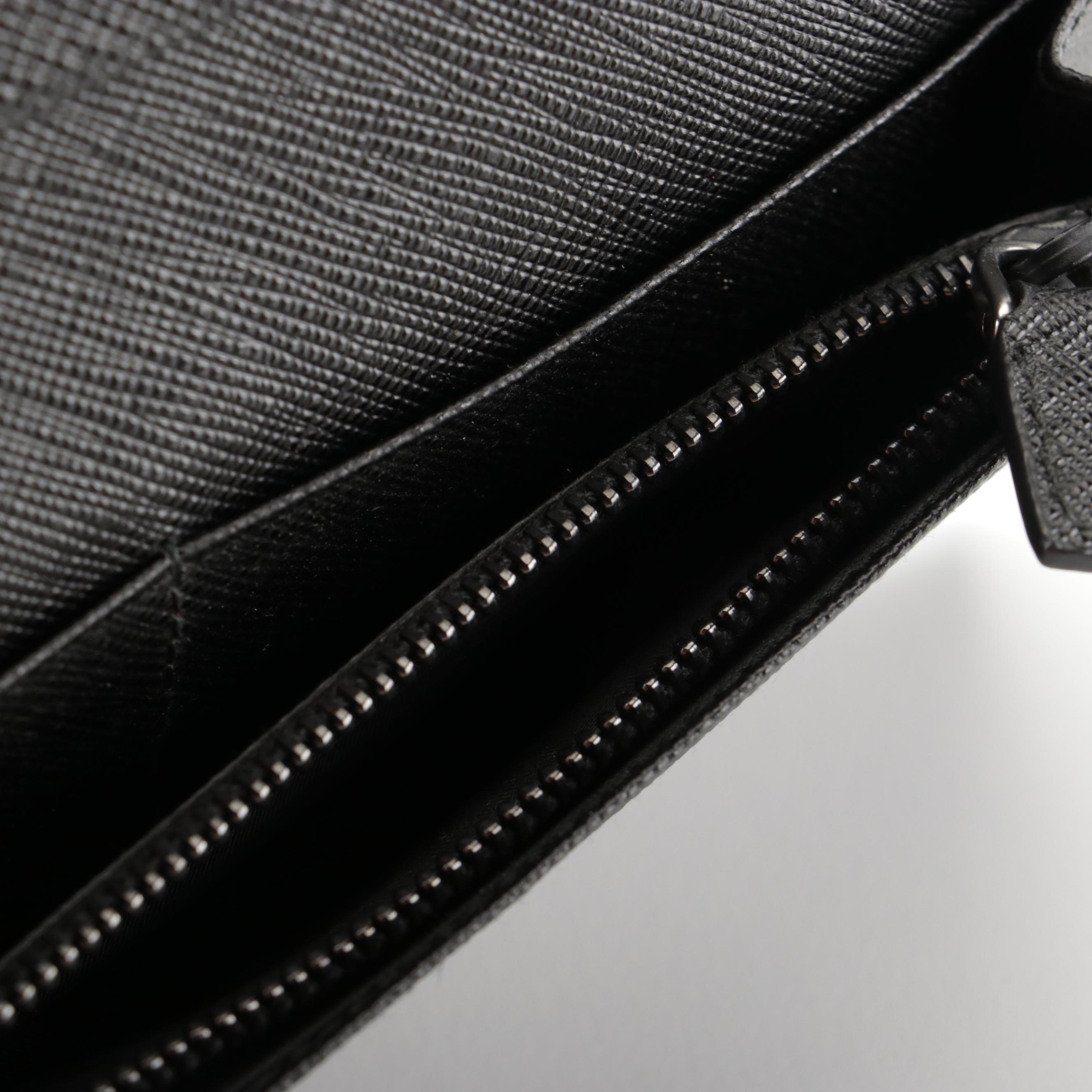 Prada Long Wallet in Nero Saffiano Leather