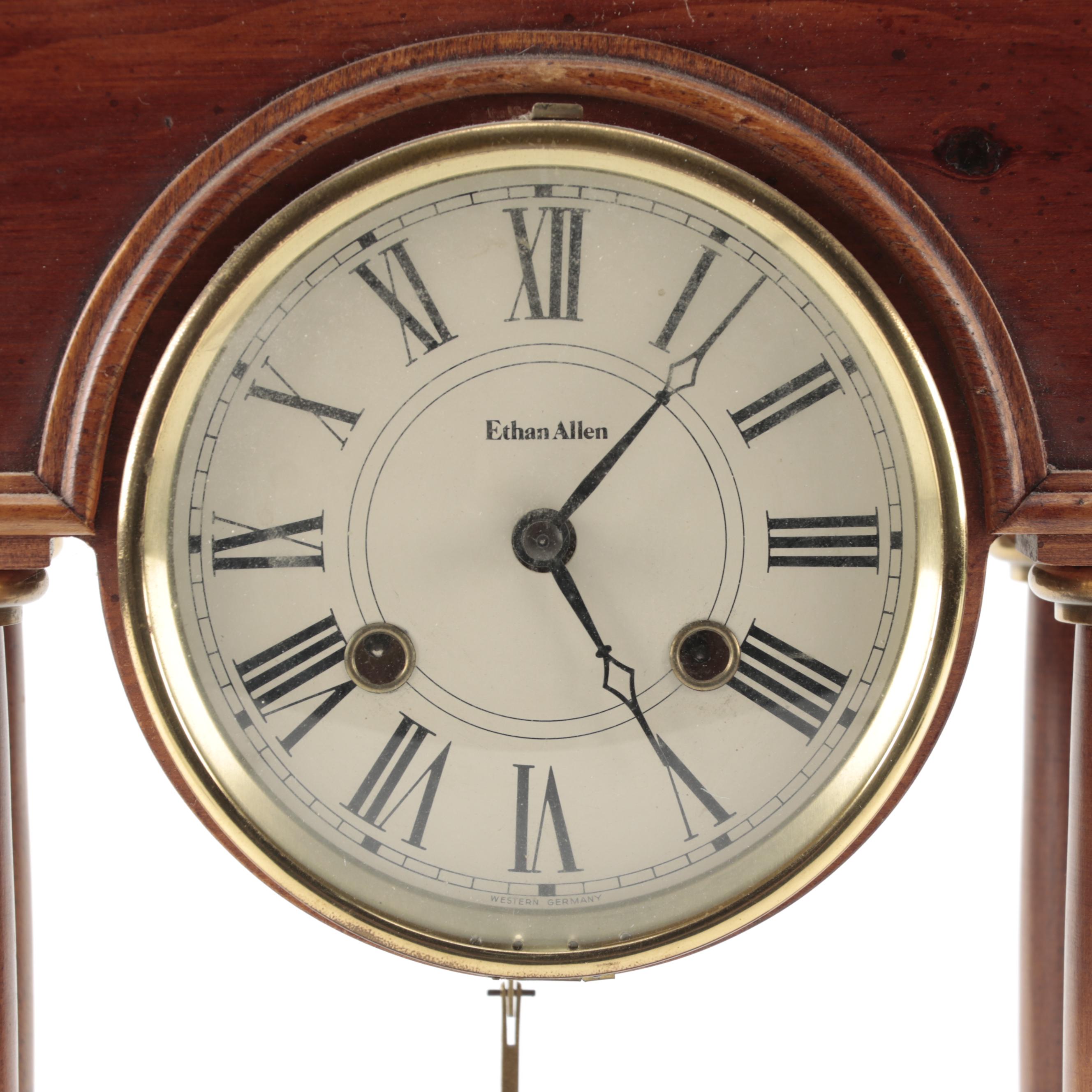 Ethan Allen Wooden Steeple Mantel Clock