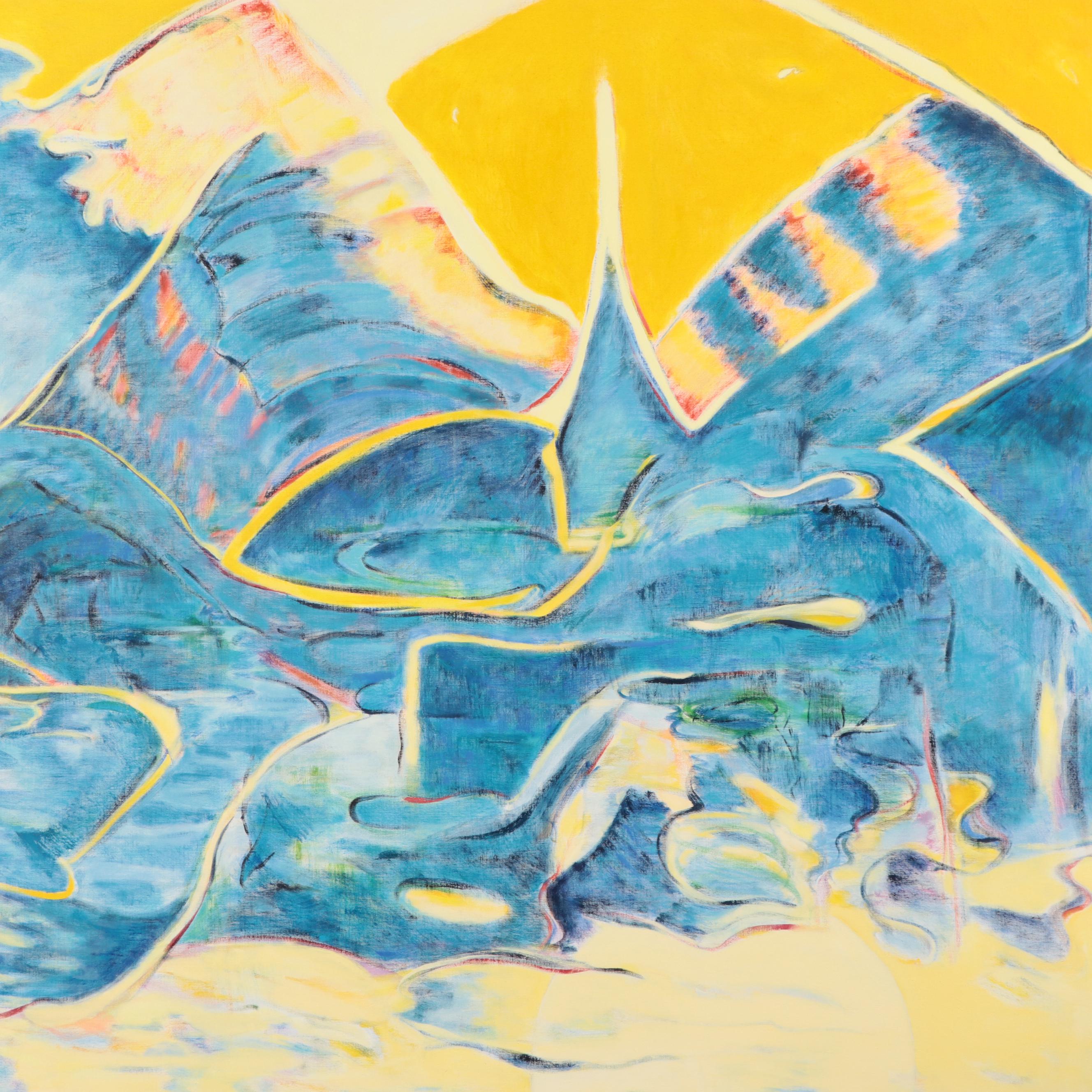 Ronald Newman Large-Scale Oil Painting "The Joyous Lake," Circa 1995