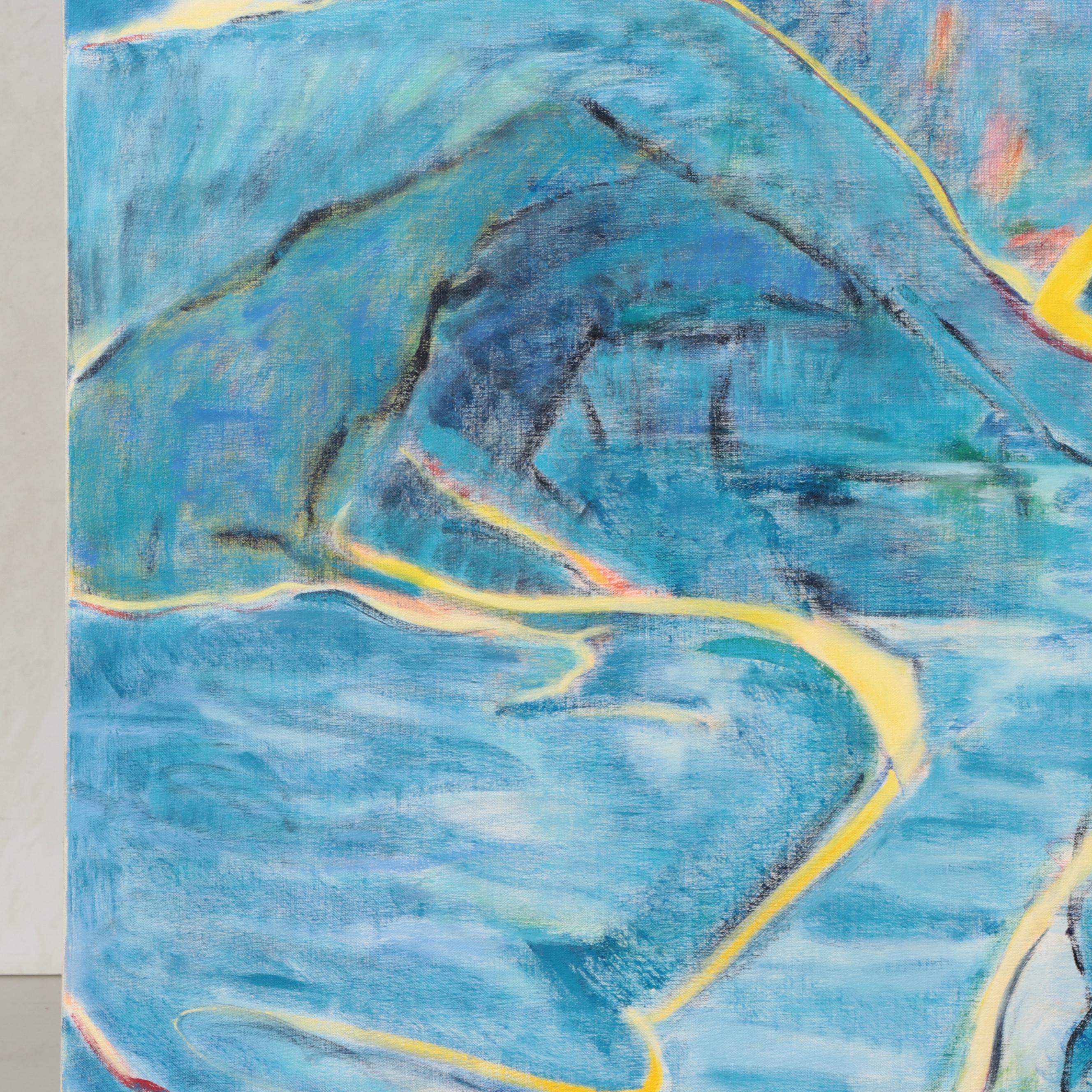 Ronald Newman Large-Scale Oil Painting "The Joyous Lake," Circa 1995