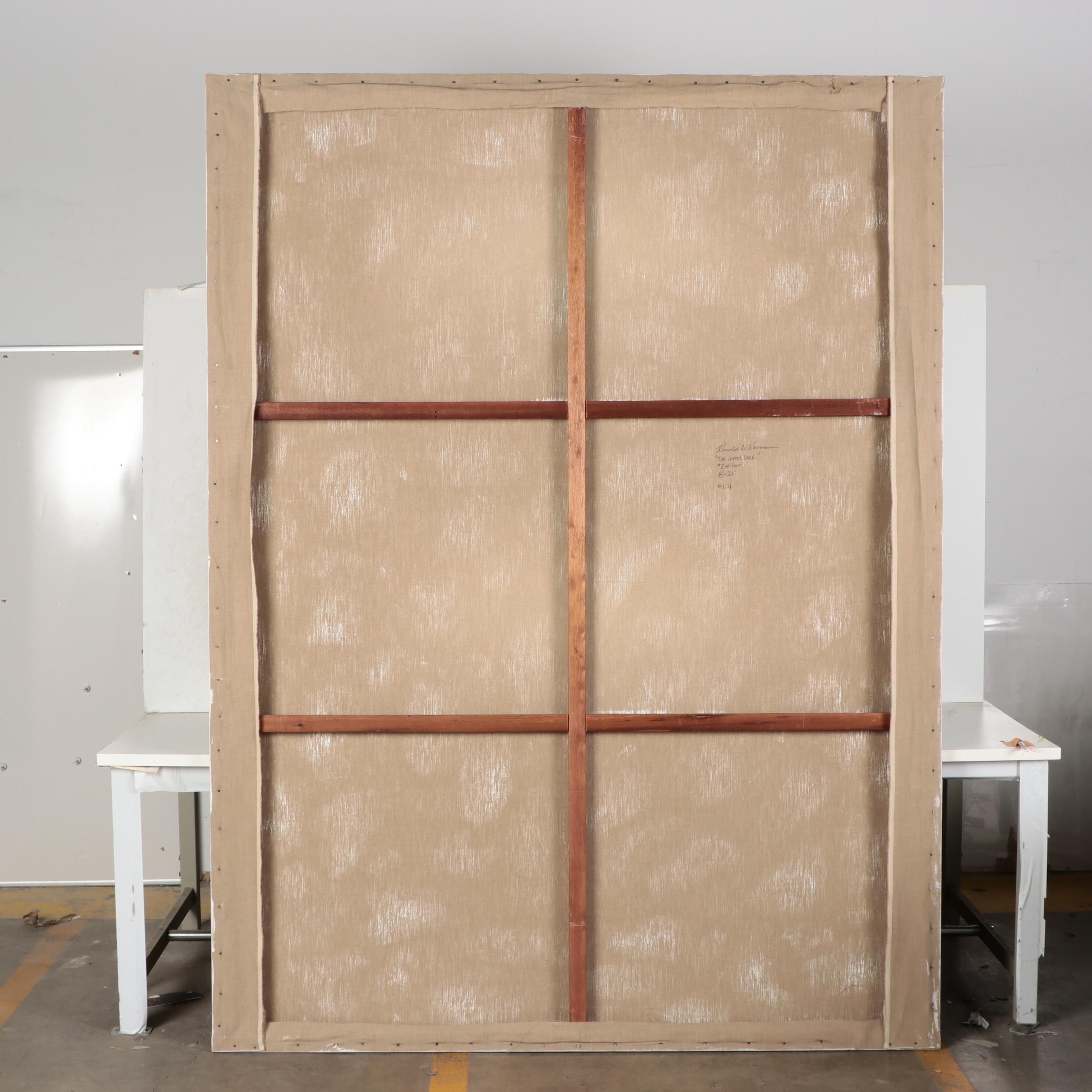 Ronald Newman Large-Scale Oil Painting "The Joyous Lake," Circa 1995