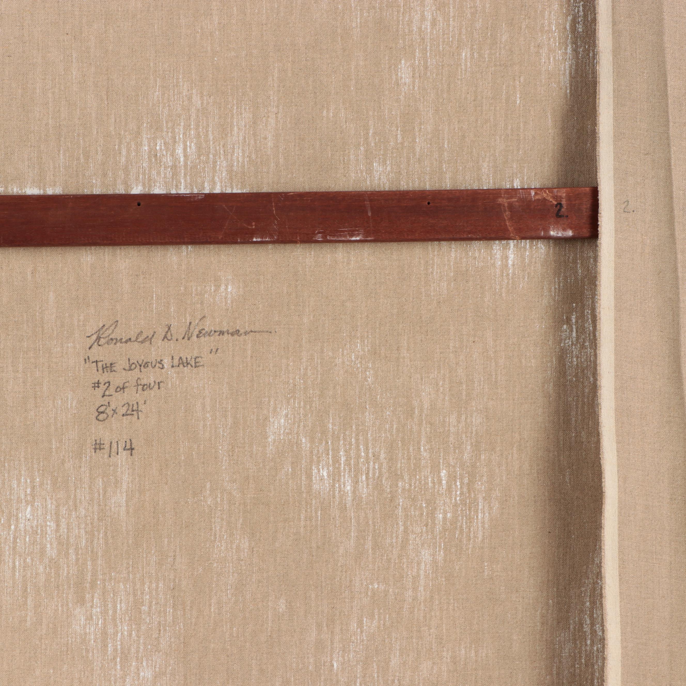 Ronald Newman Large-Scale Oil Painting "The Joyous Lake," Circa 1995