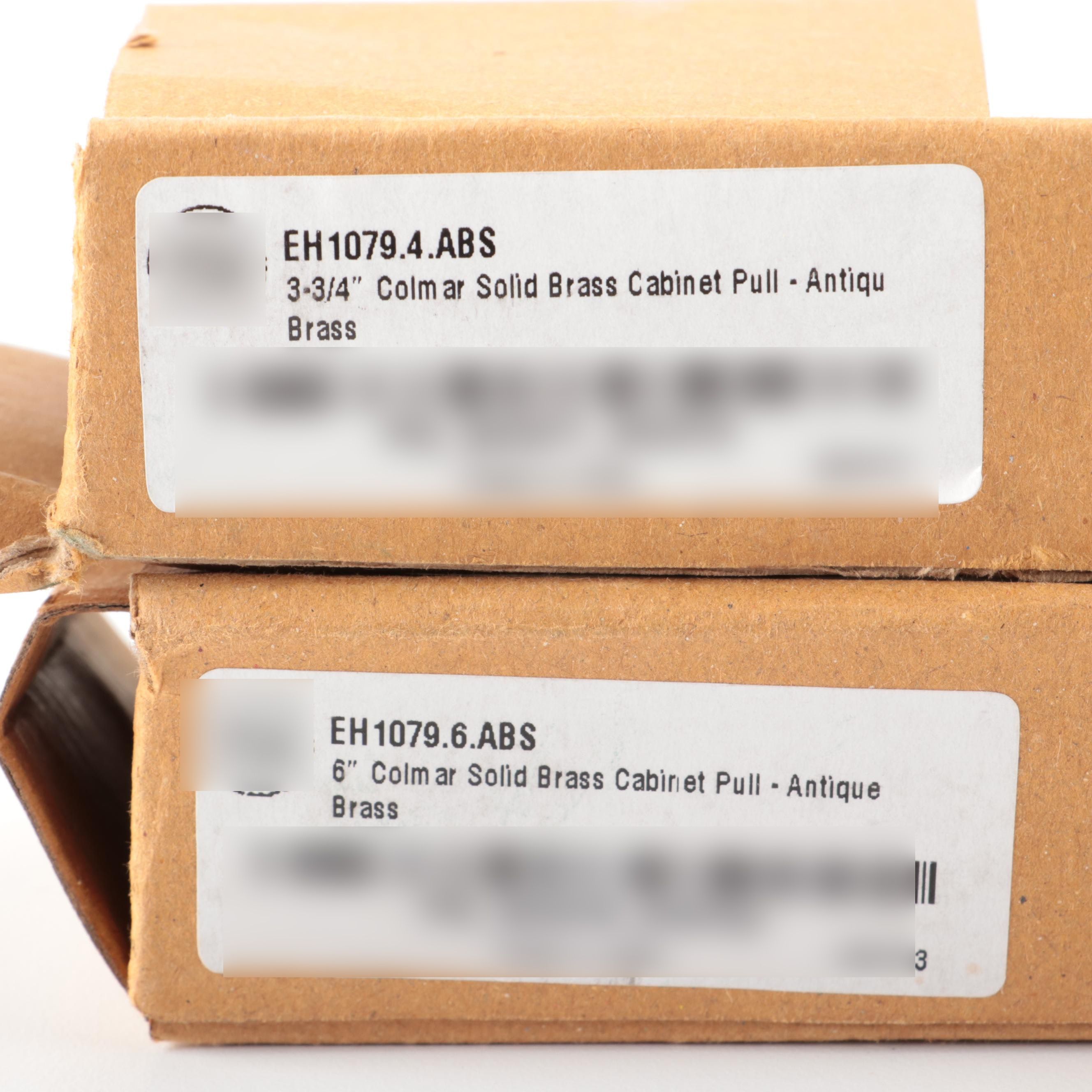 3.75" and 6" Solid Brass Cabinet Pulls in Antique Brass Finish