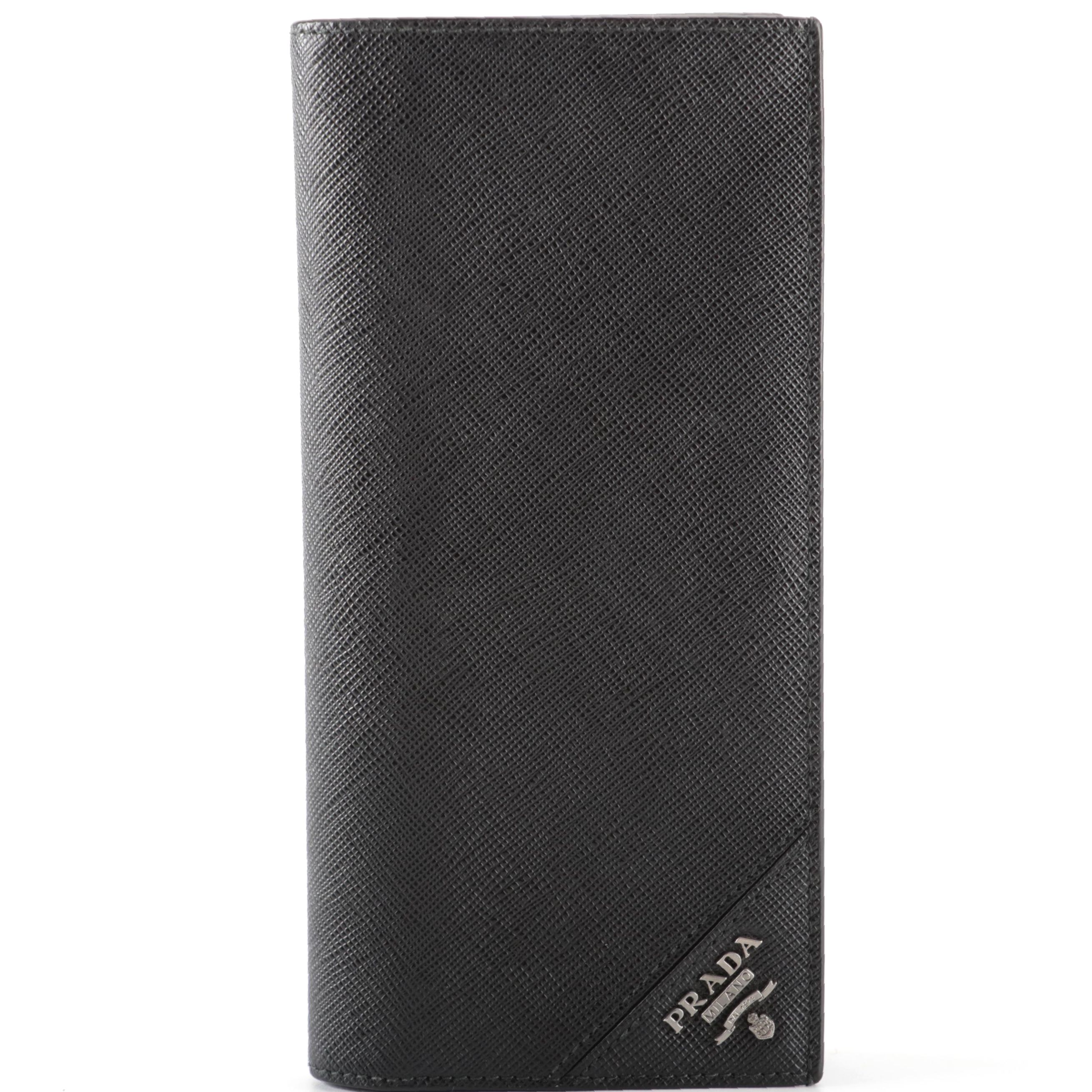Prada Long Wallet in Nero Saffiano Leather