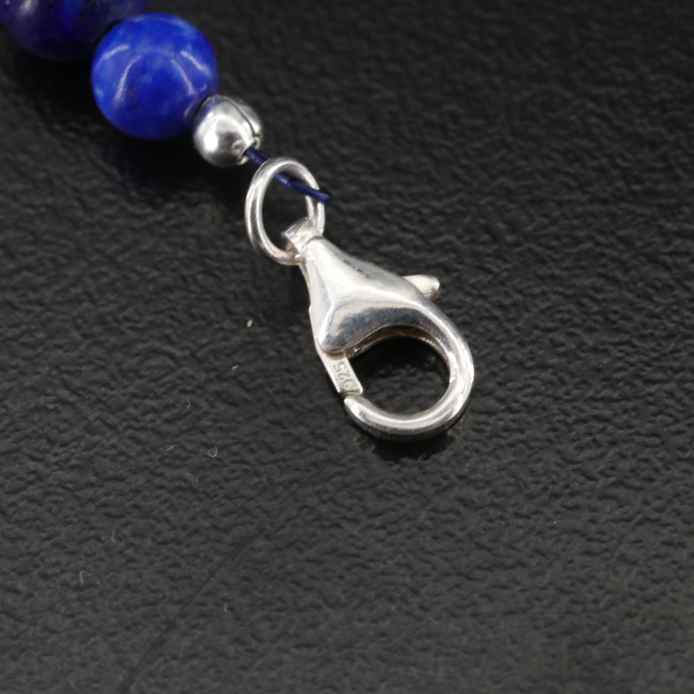 Sterling Lapis Lazuli Bracelet