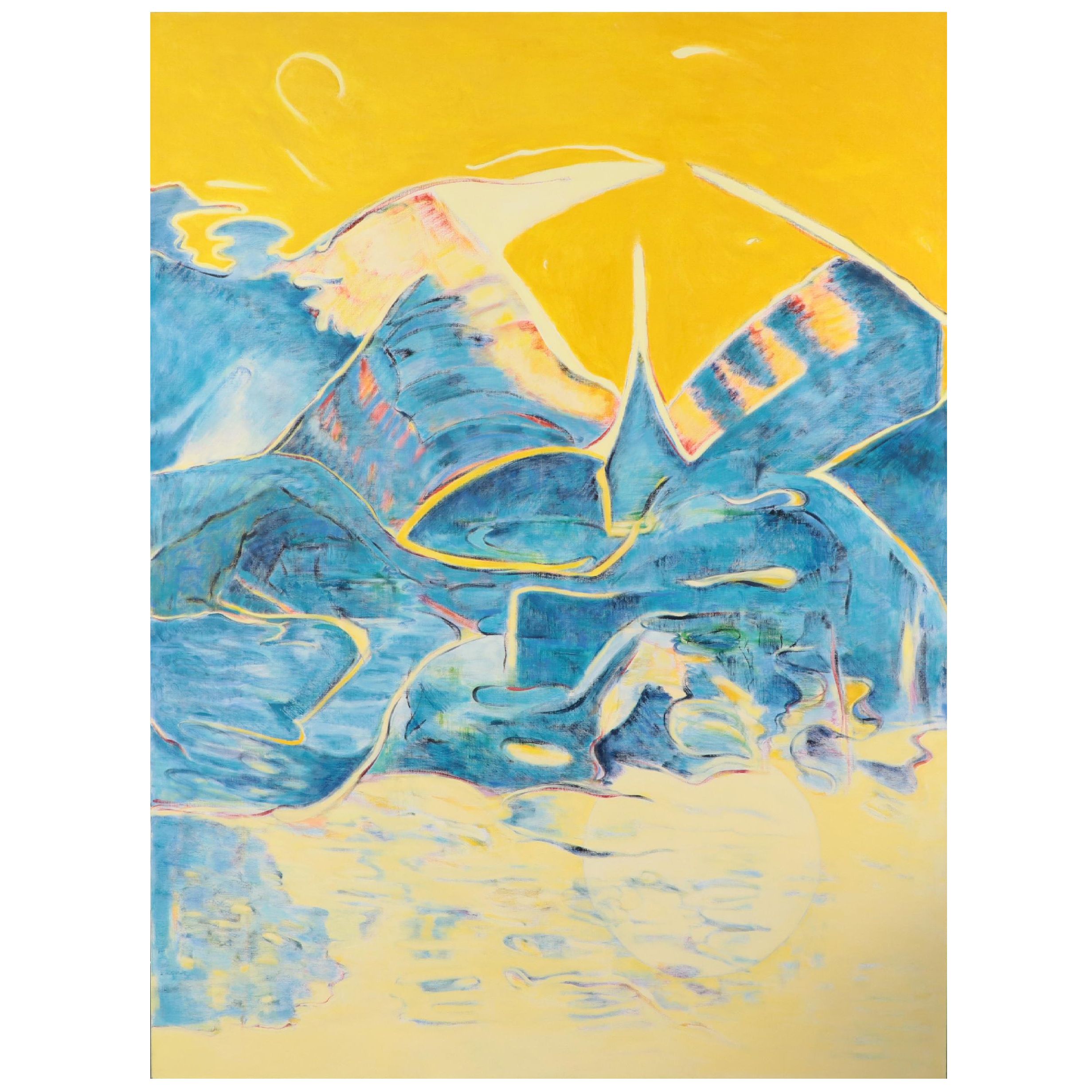 Ronald Newman Large-Scale Oil Painting "The Joyous Lake," Circa 1995