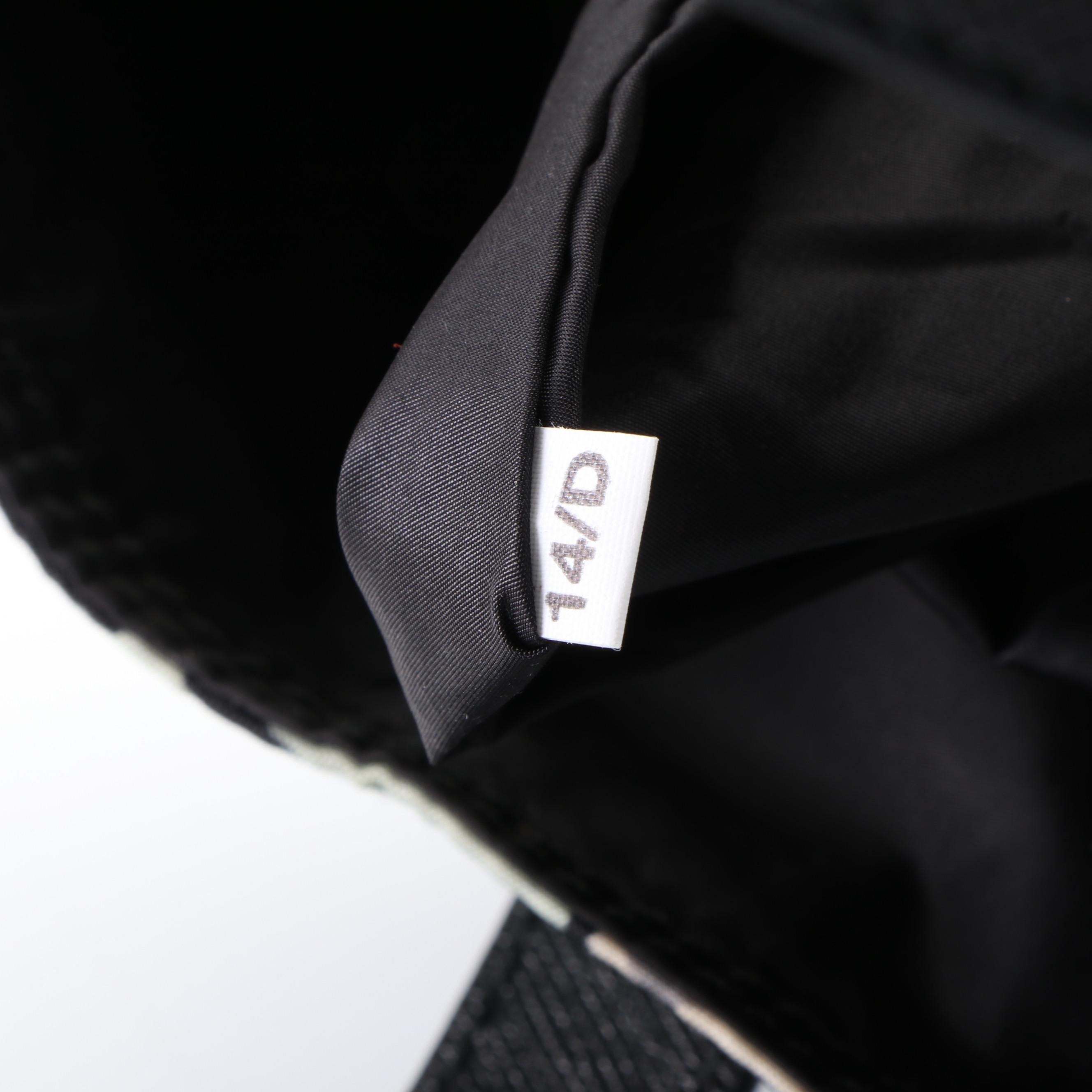 Prada Tote in Floral-Print Tessuto Nylon and Black Saffiano Leather with Strap