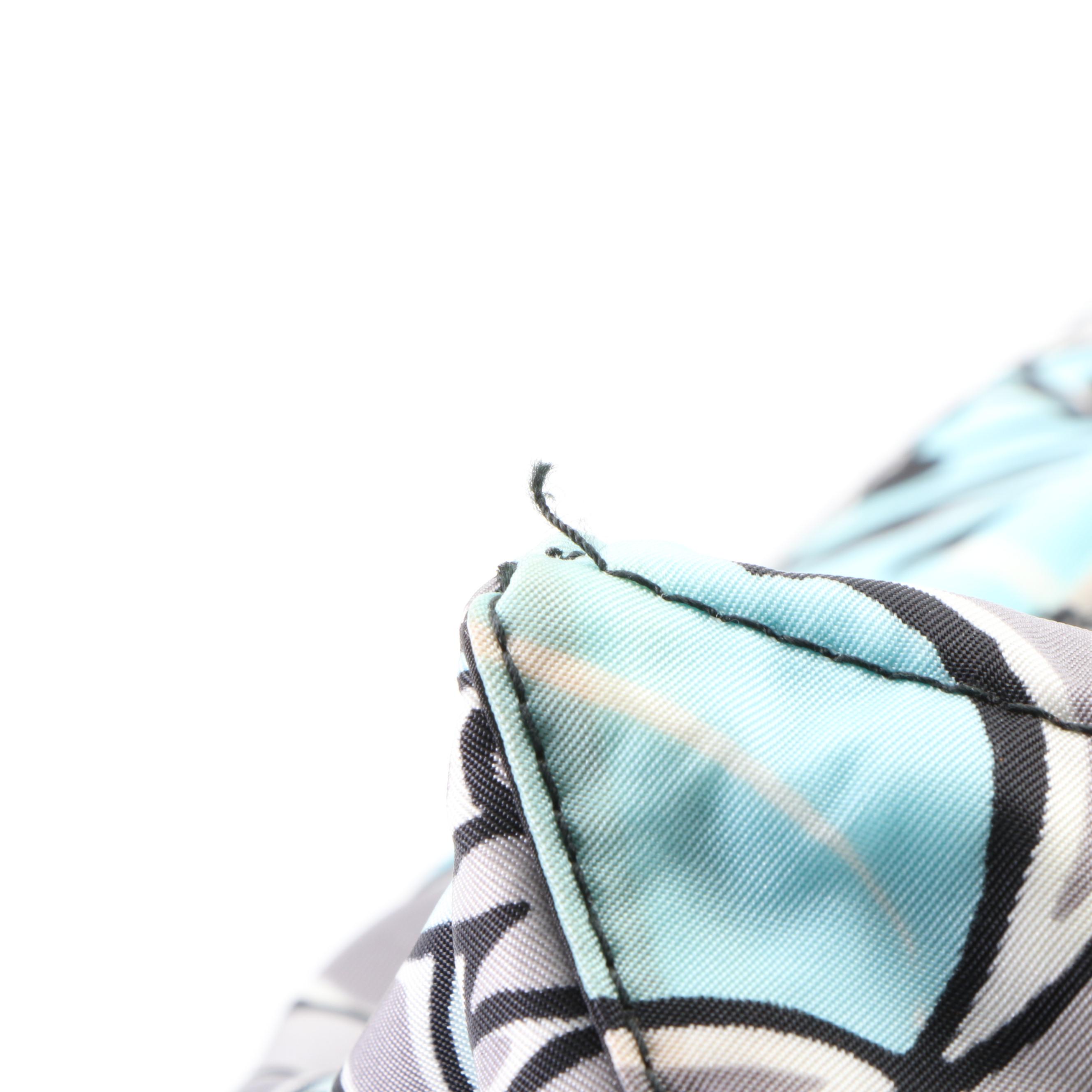 Prada Tote in Floral-Print Tessuto Nylon and Black Saffiano Leather with Strap