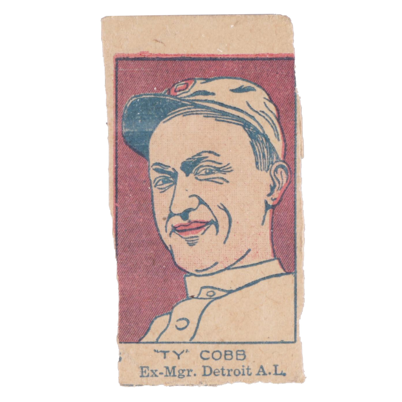 1926 W512 Ty Cobb #3 Ex-Mgr. Variation Detroit A.L. Hand-Cut Baseball Strip Card