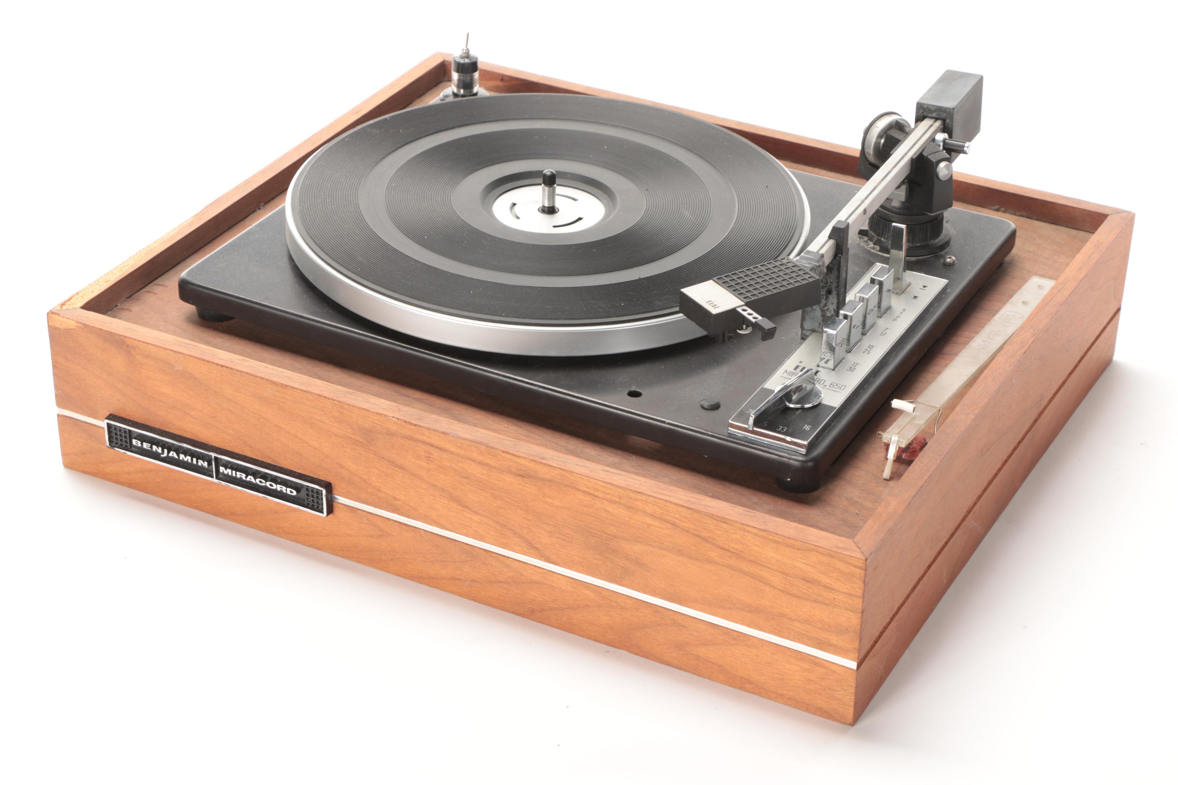 Benjamin Miracord ELAC 650 Turntable and Technics Synthesizer Stereo Receiver