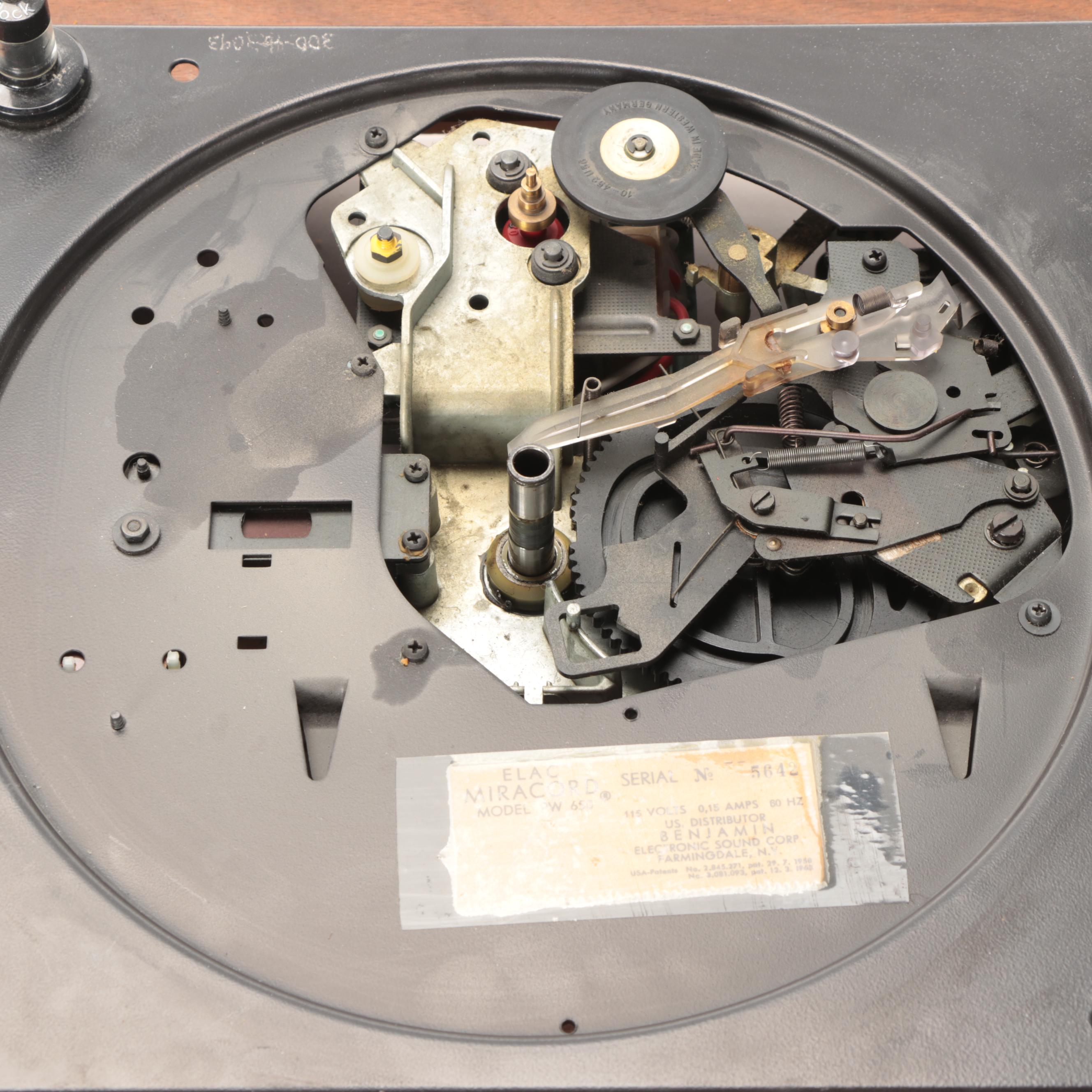 Benjamin Miracord ELAC 650 Turntable and Technics Synthesizer Stereo Receiver