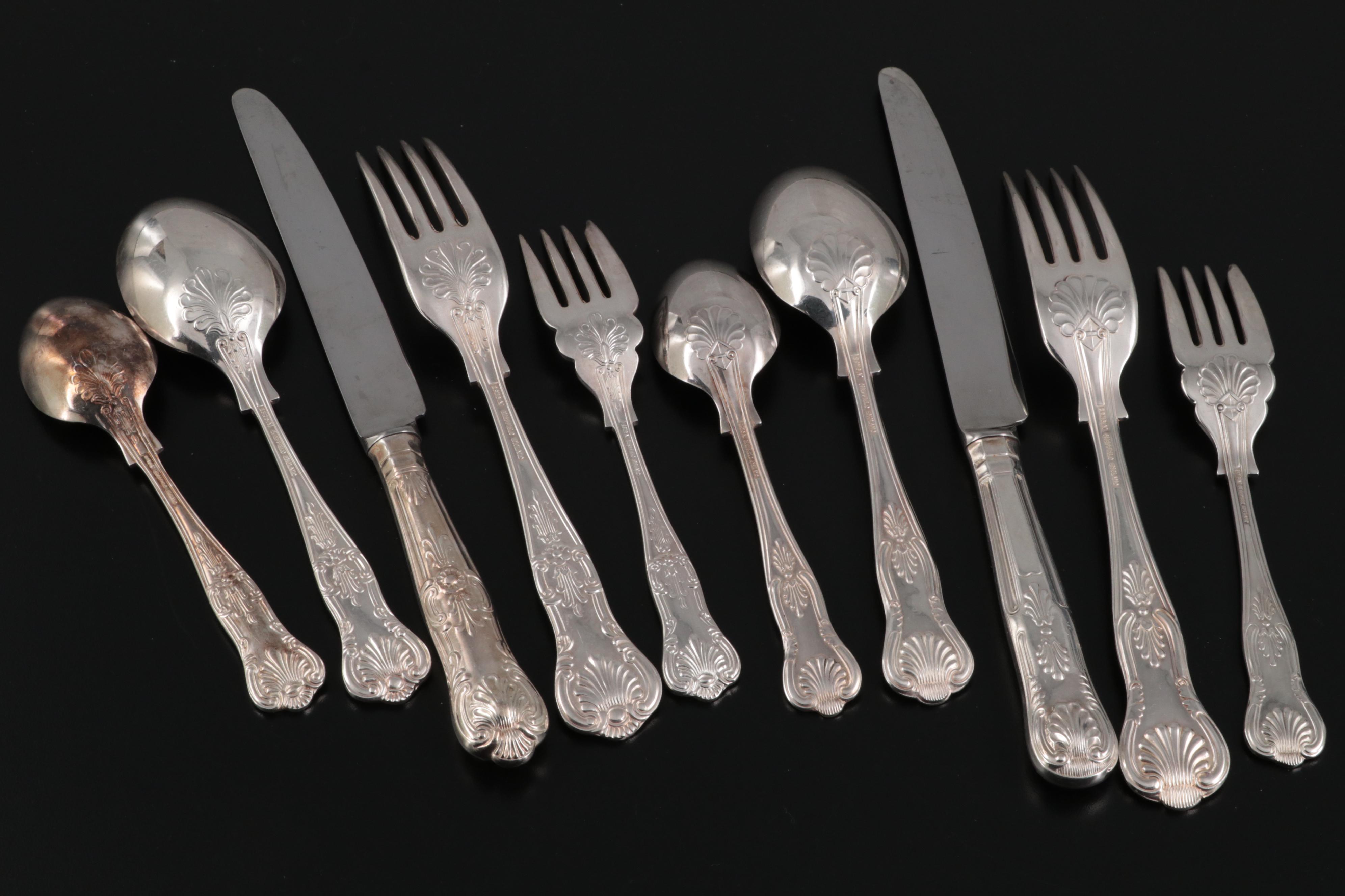 Sheffield "Kings" Silver Plate Flatware