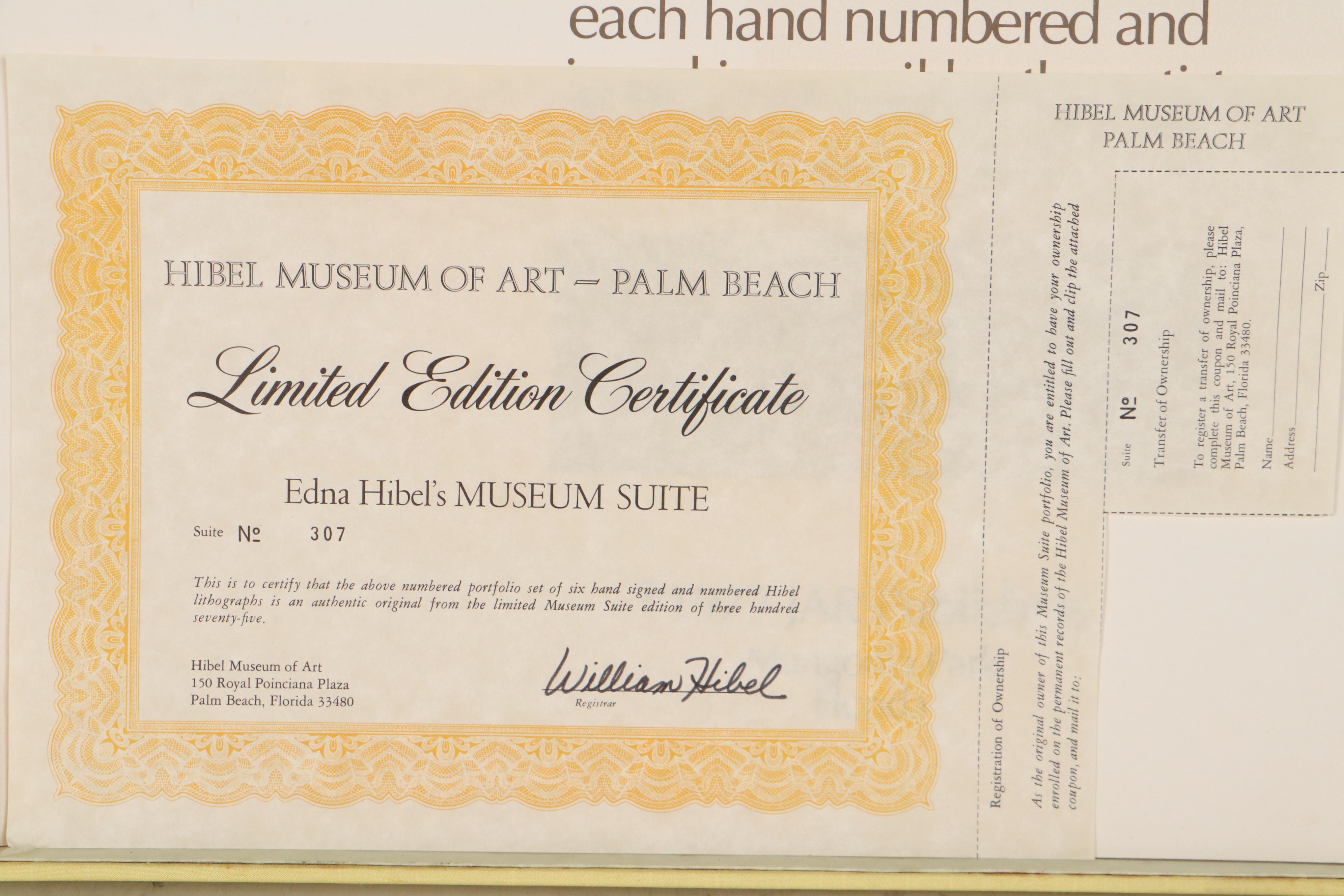 Edna Hibel Embellished Lithographs "Museum Suite," 1977