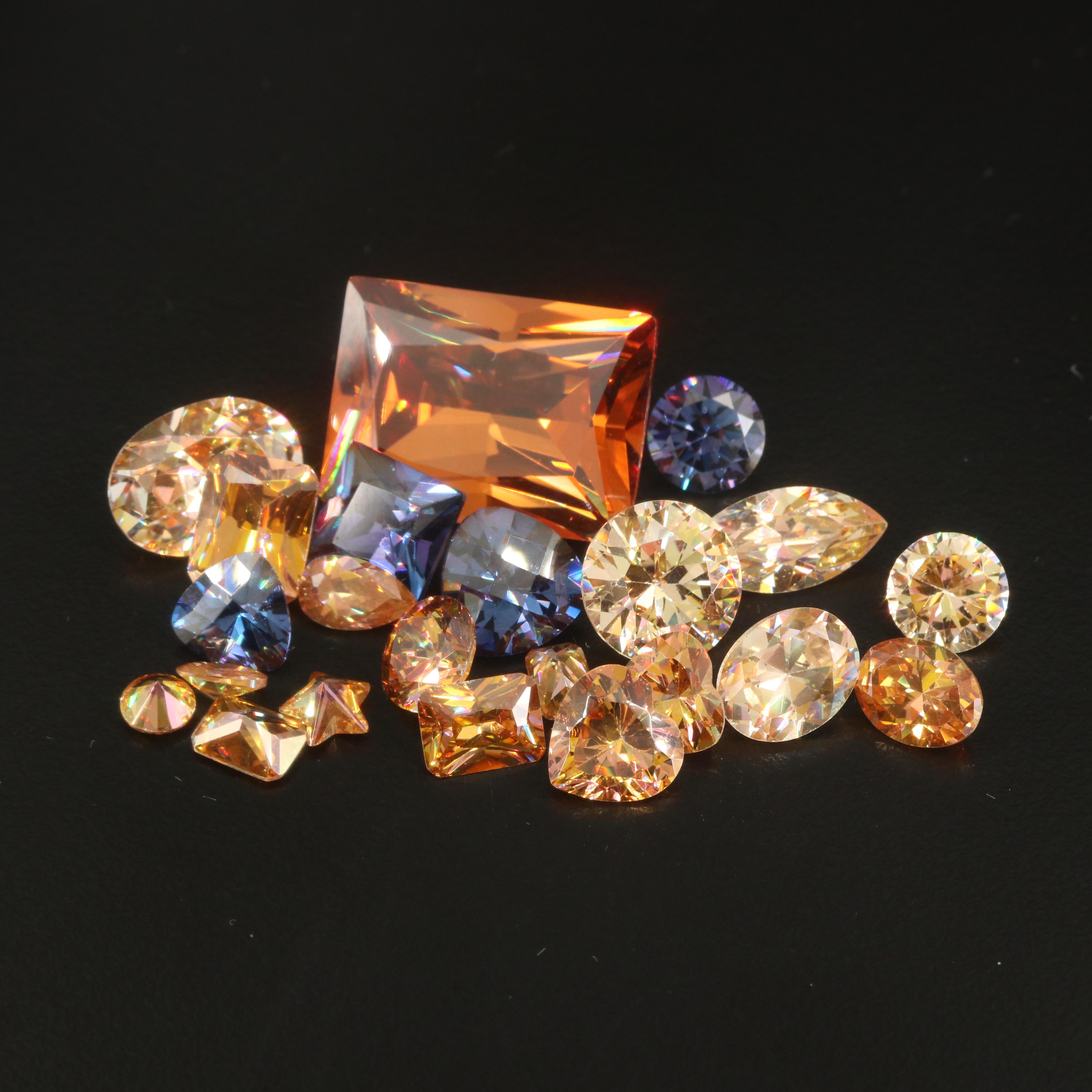 Loose Faceted Cubic Zirconia Selection