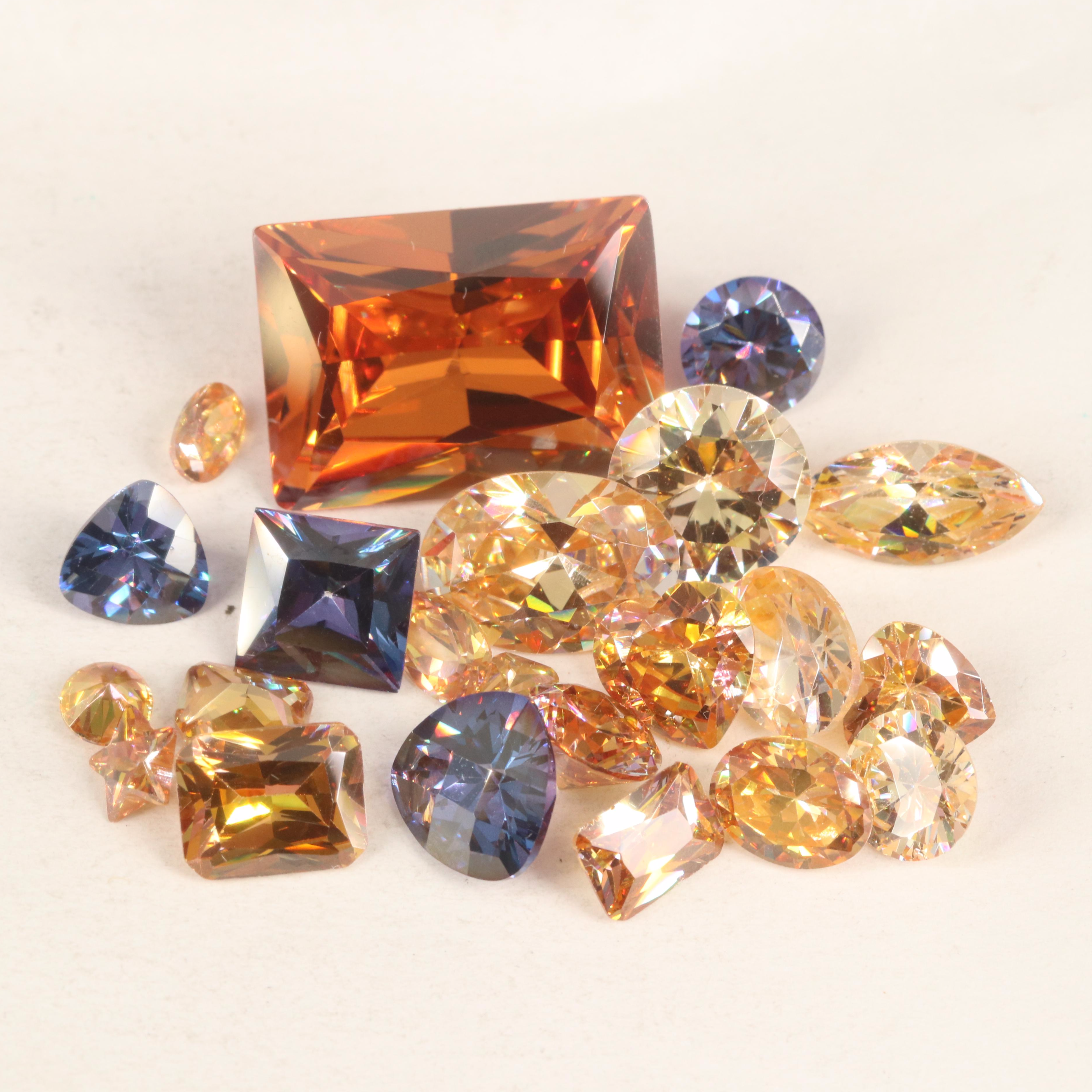 Loose Faceted Cubic Zirconia Selection