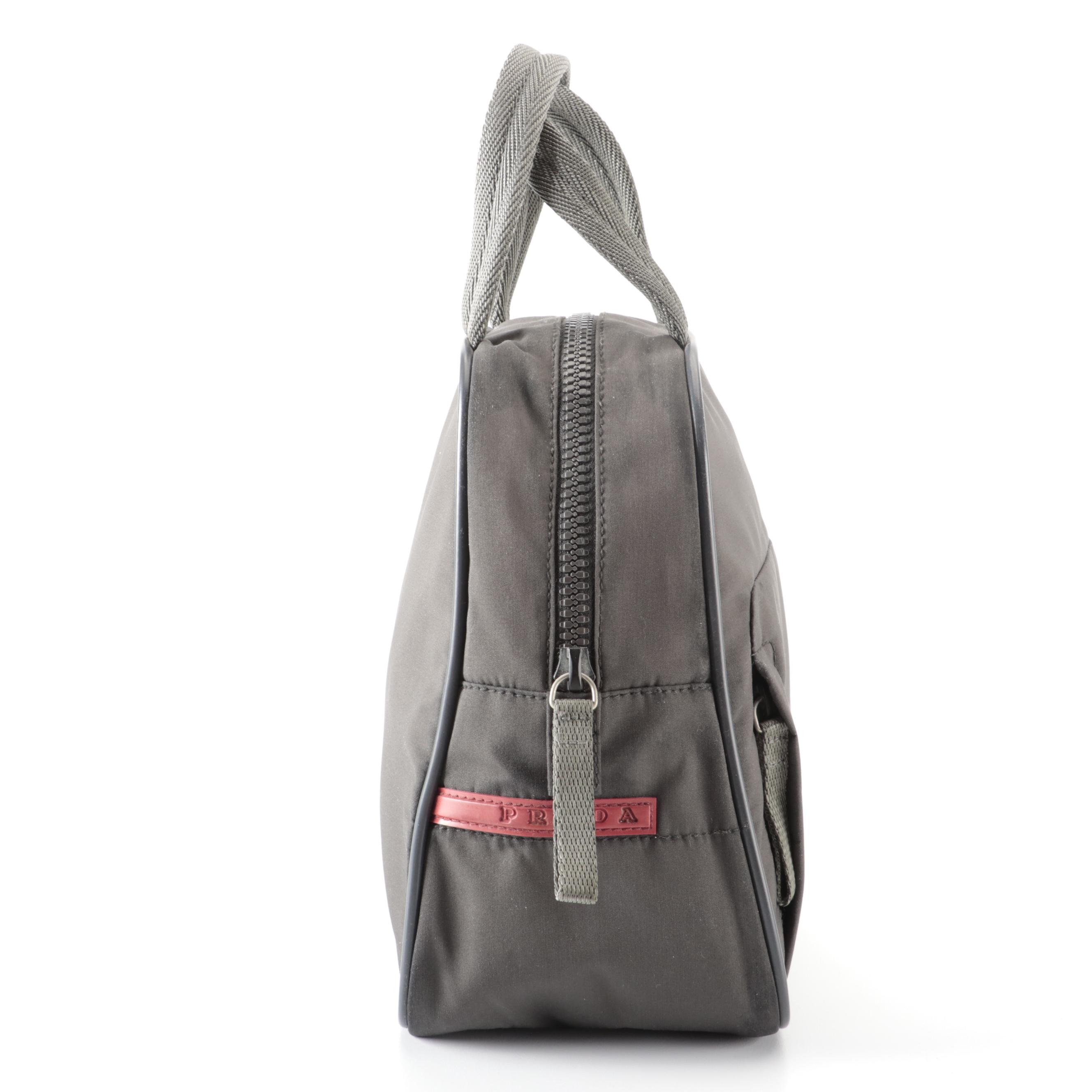Prada Sport Dark Gray Nylon Zip Bag