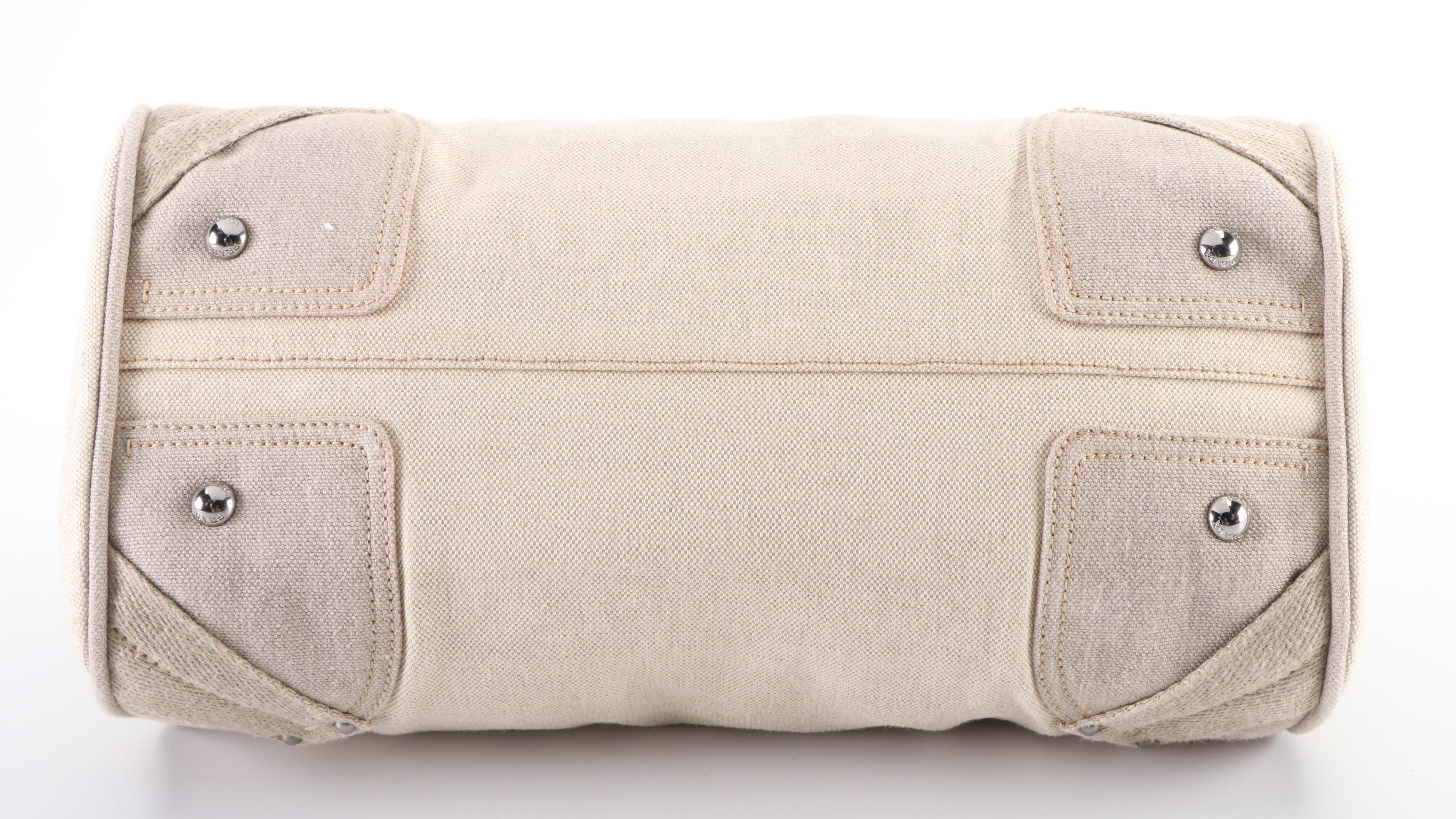 Prada Mistolino Frame Bag in Naturale Canvas