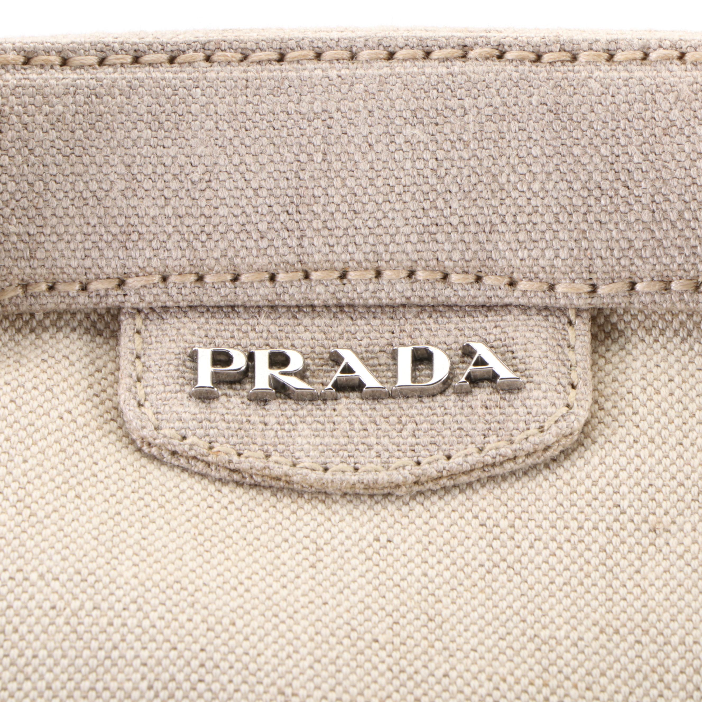 Prada Mistolino Frame Bag in Naturale Canvas