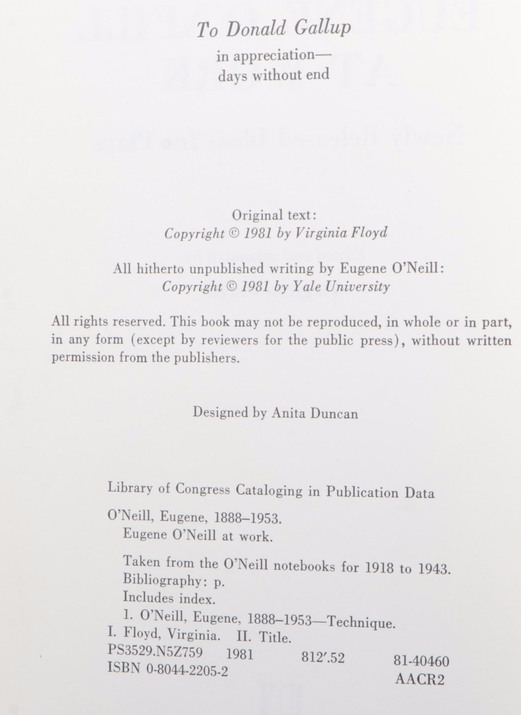 First Edition "The Iceman Cometh" and More by Eugene O'Neill