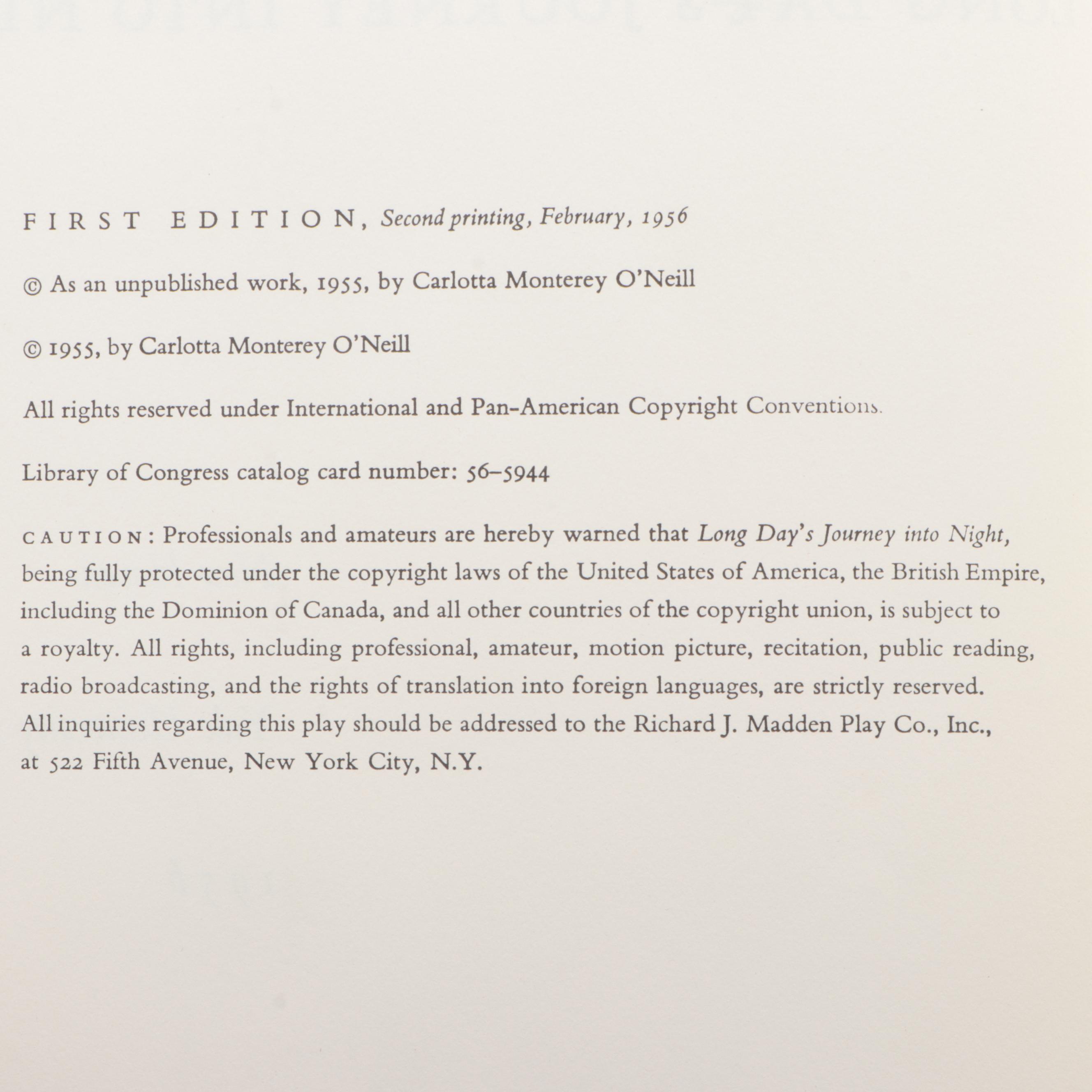 First Edition "The Iceman Cometh" and More by Eugene O'Neill