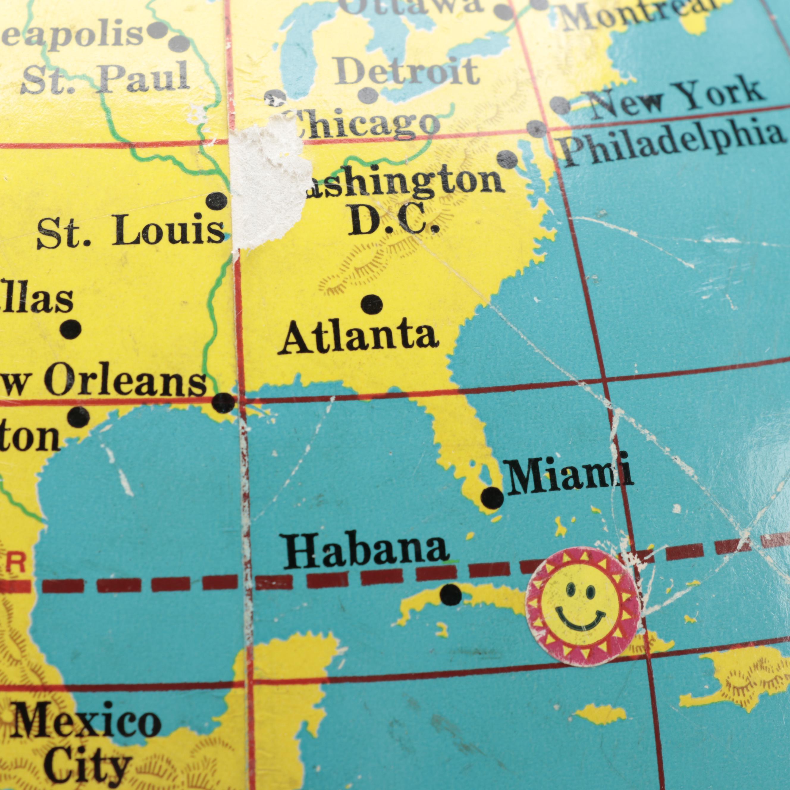 George F. Cram Co. 12" Beginners Globe, Mid-20th Century