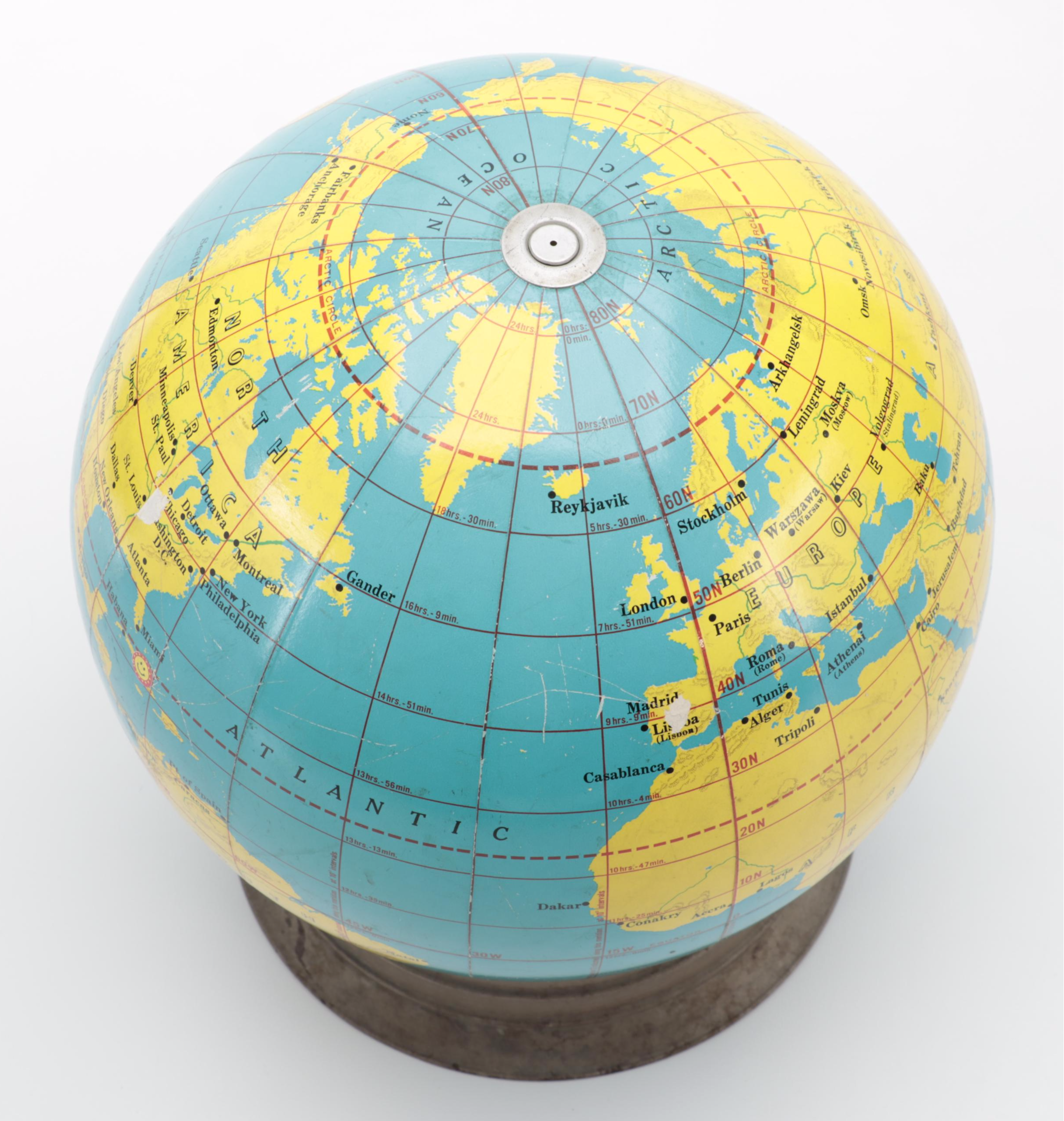 George F. Cram Co. 12" Beginners Globe, Mid-20th Century