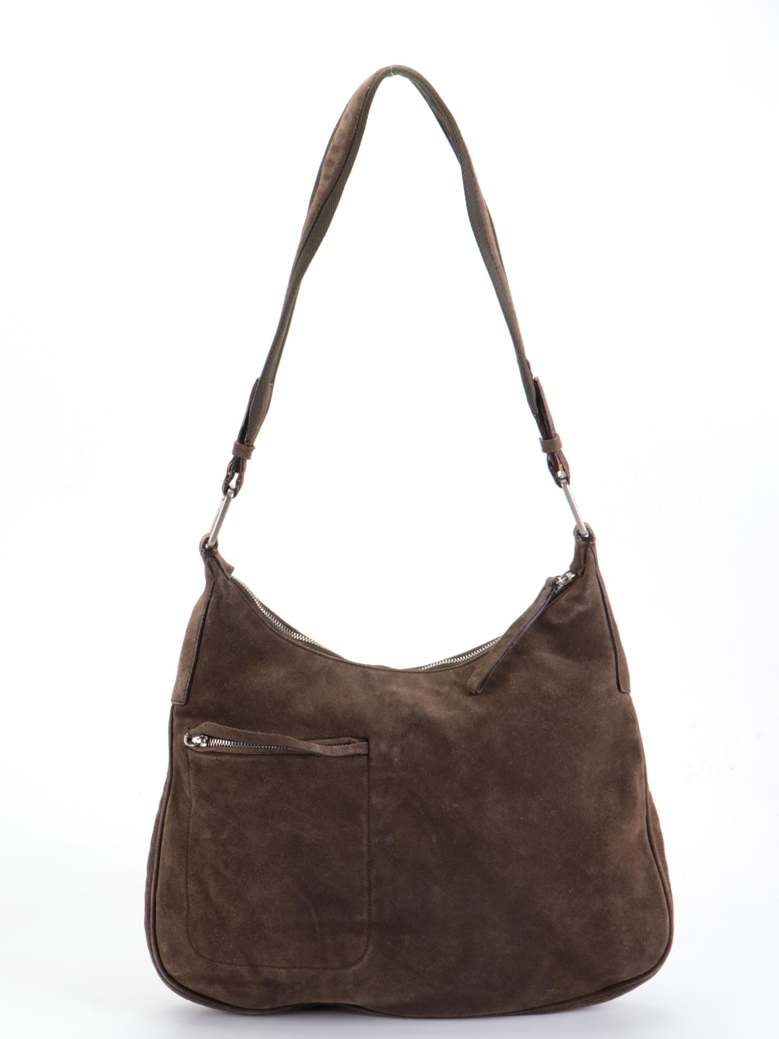 Prada Shoulder Bag in Tundra Suede