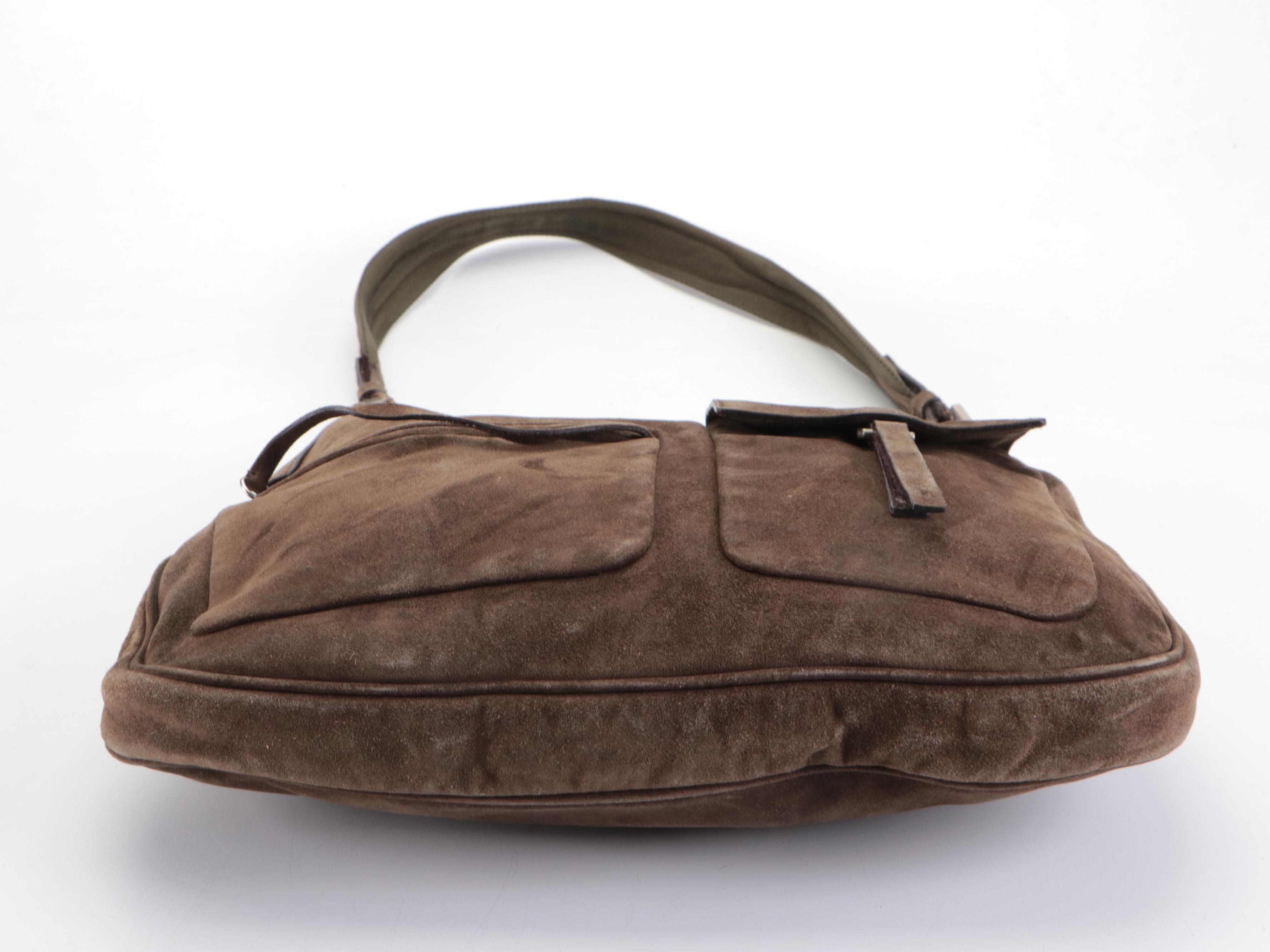 Prada Shoulder Bag in Tundra Suede