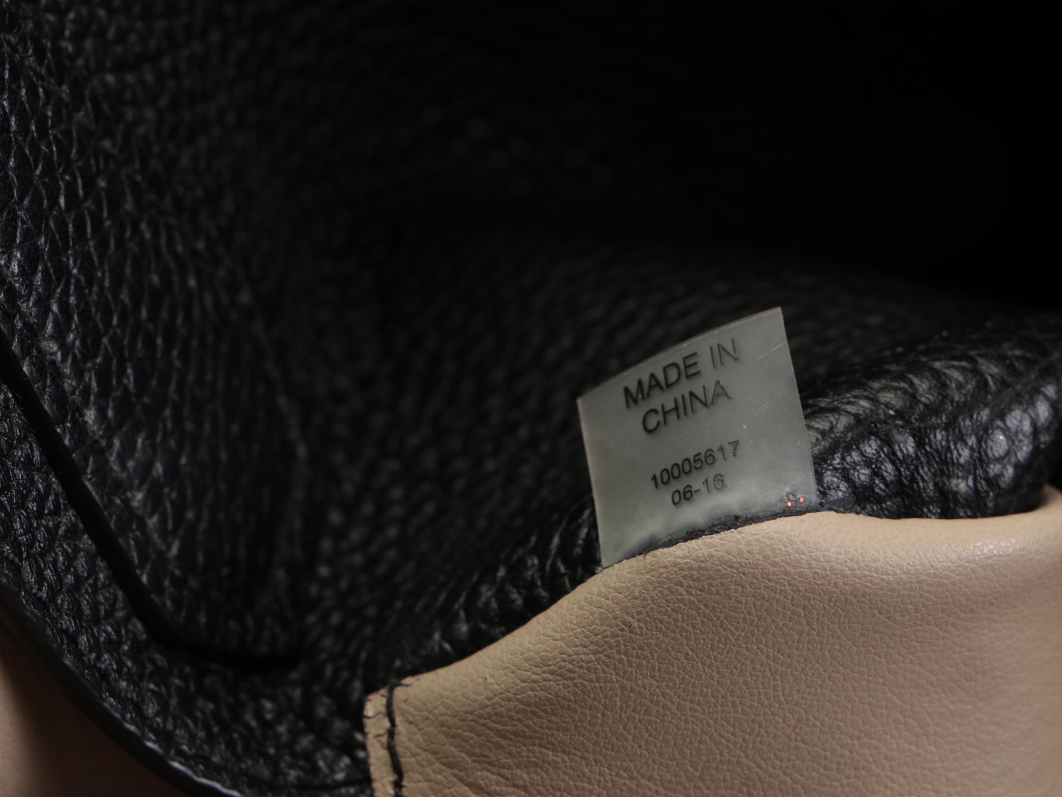 Tory Burch Tote in Black Pebbled Leather and Flap Front Crossbody Wallet