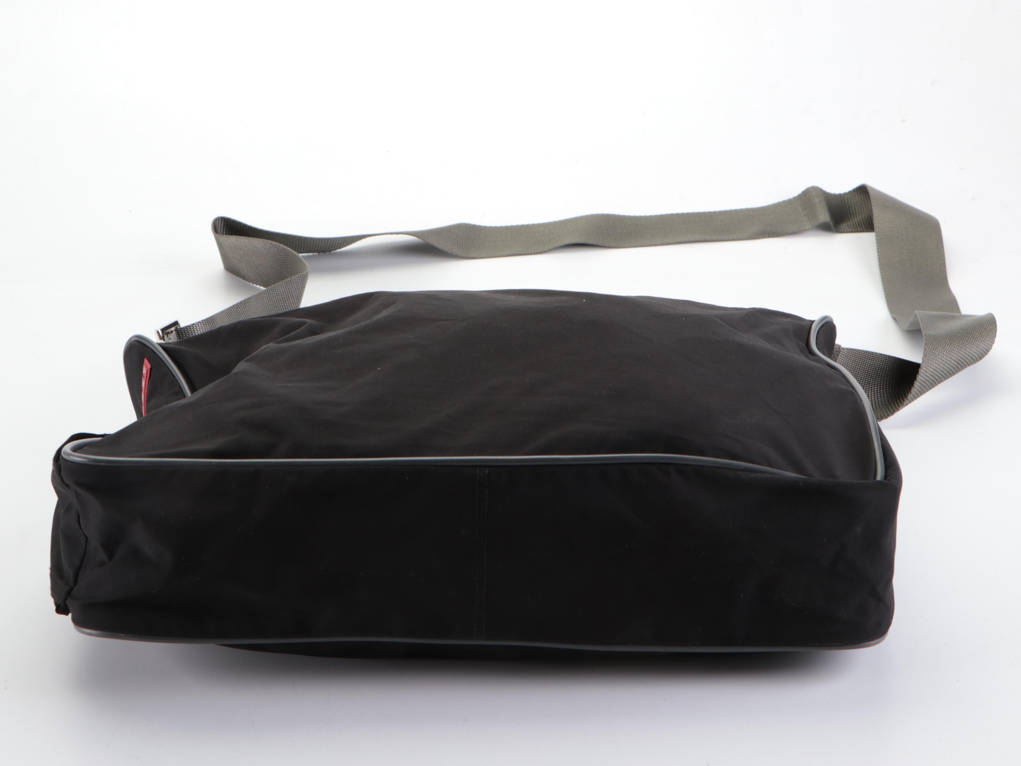 Prada Linea Rossa Crossbody Bag in Black and Grey