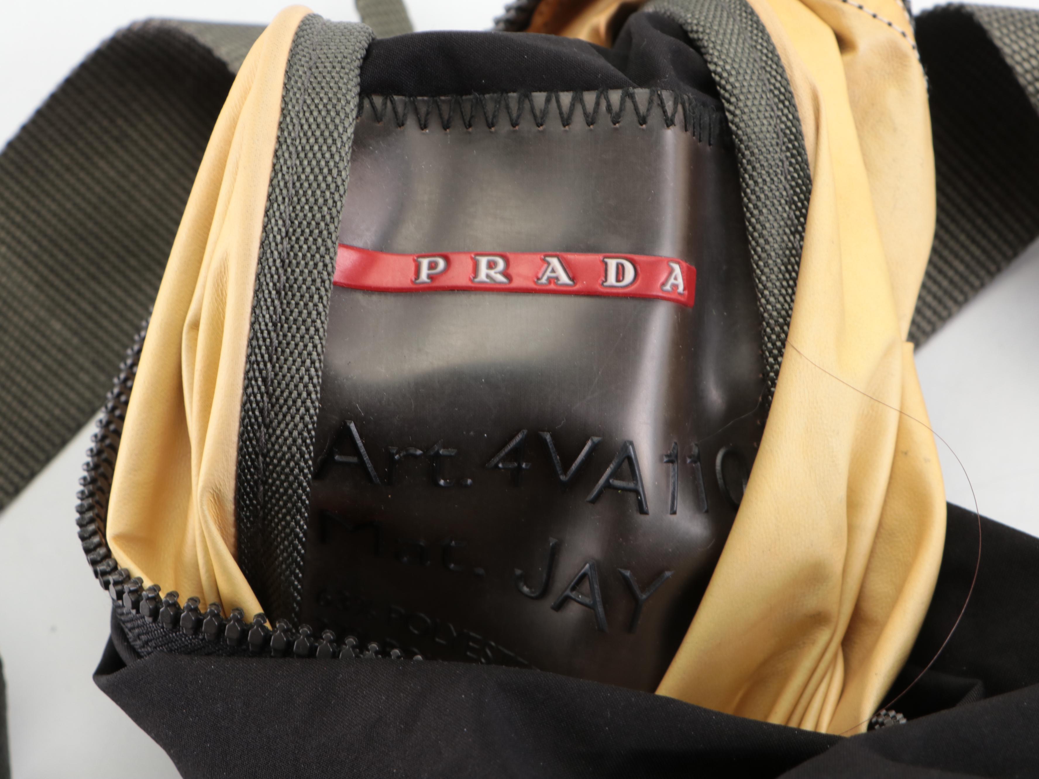 Prada Linea Rossa Crossbody Bag in Black and Grey