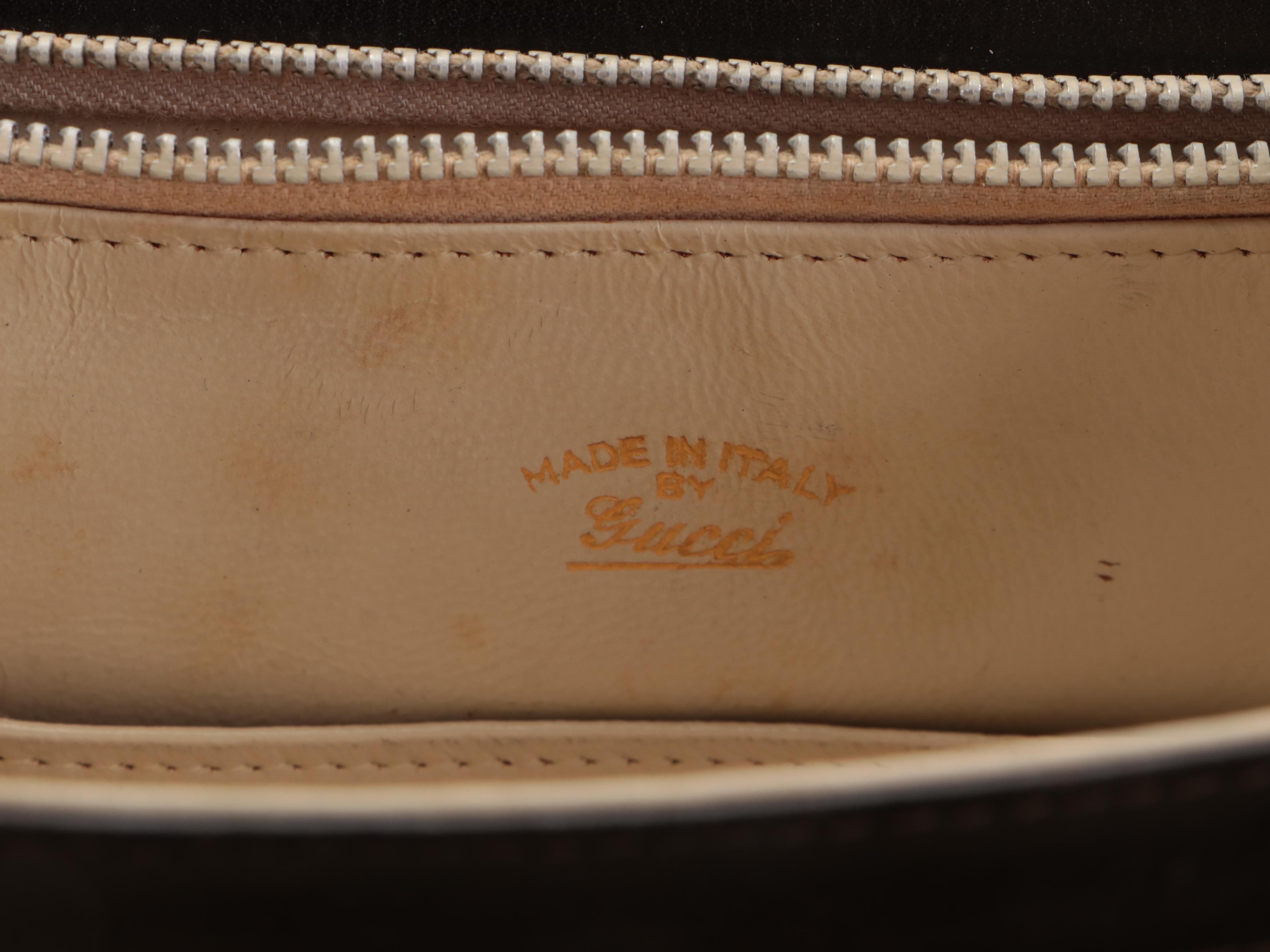 Gucci Accordion Flap Bag in GG Supreme Canvas with Leather Trim, circa 1970