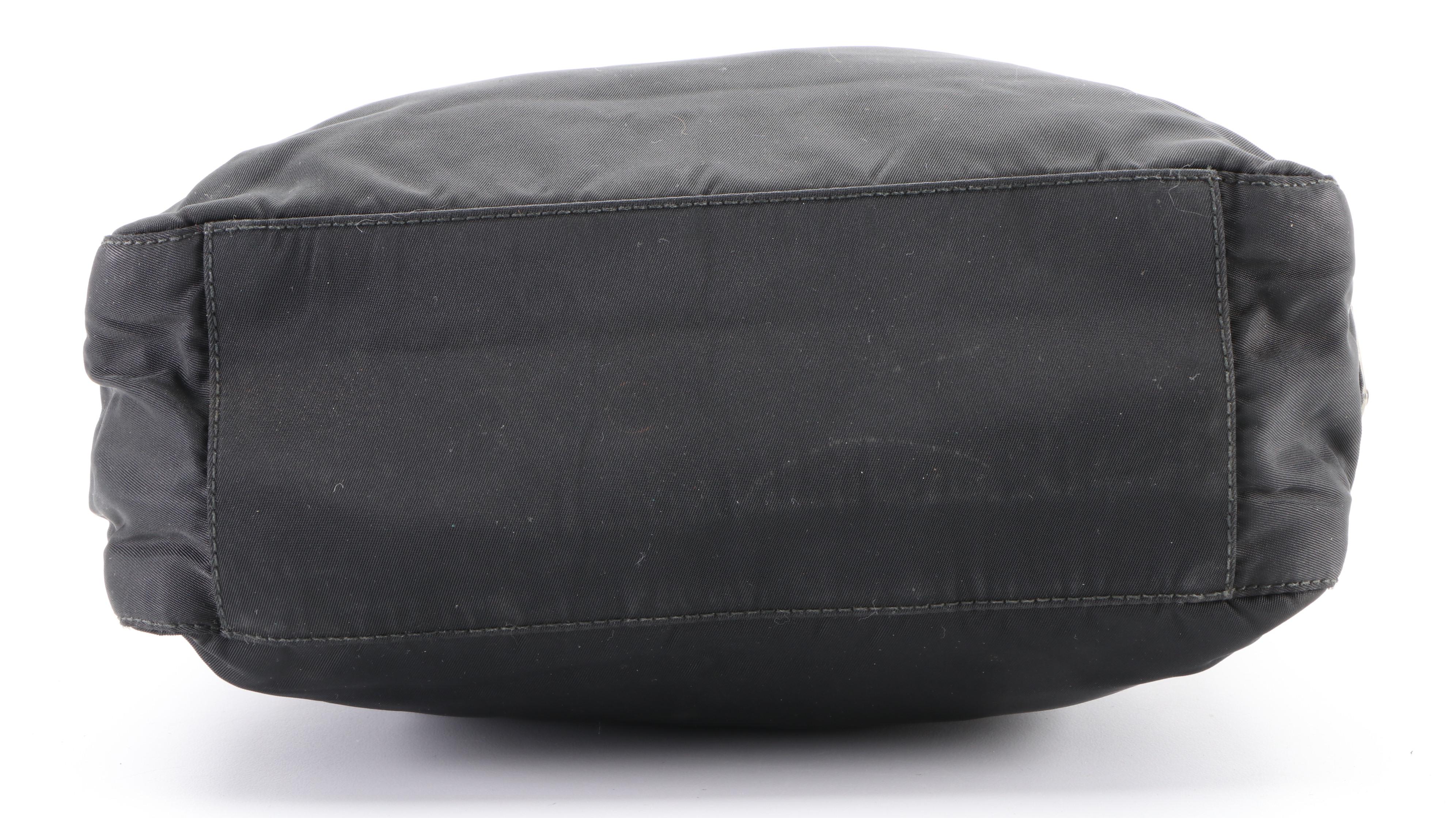 Prada Zippered Tote Bag in Black Tessuto Nylon