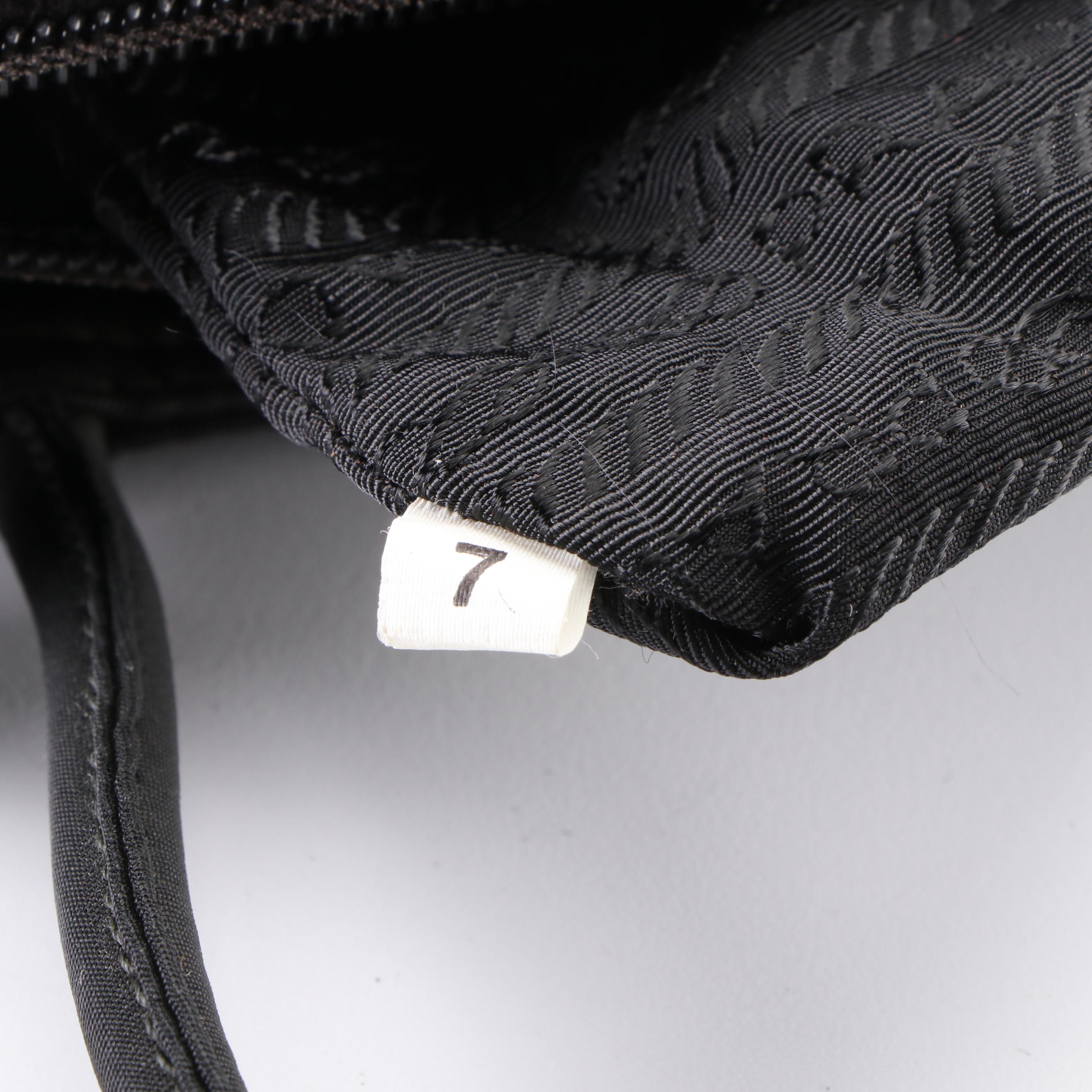 Prada Zippered Tote Bag in Black Tessuto Nylon