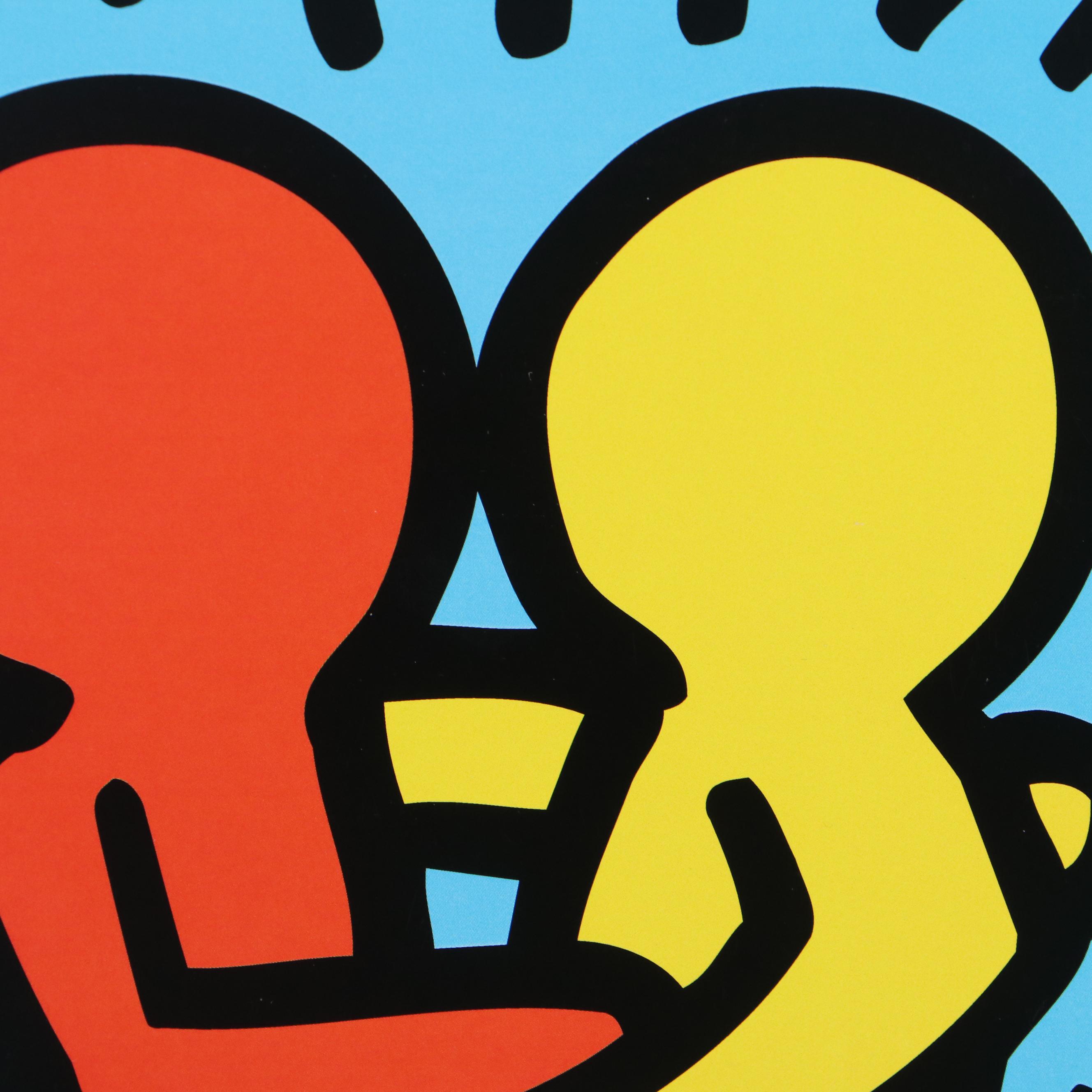 Giclée After Keith Haring of Hugging Figures, 21st Century