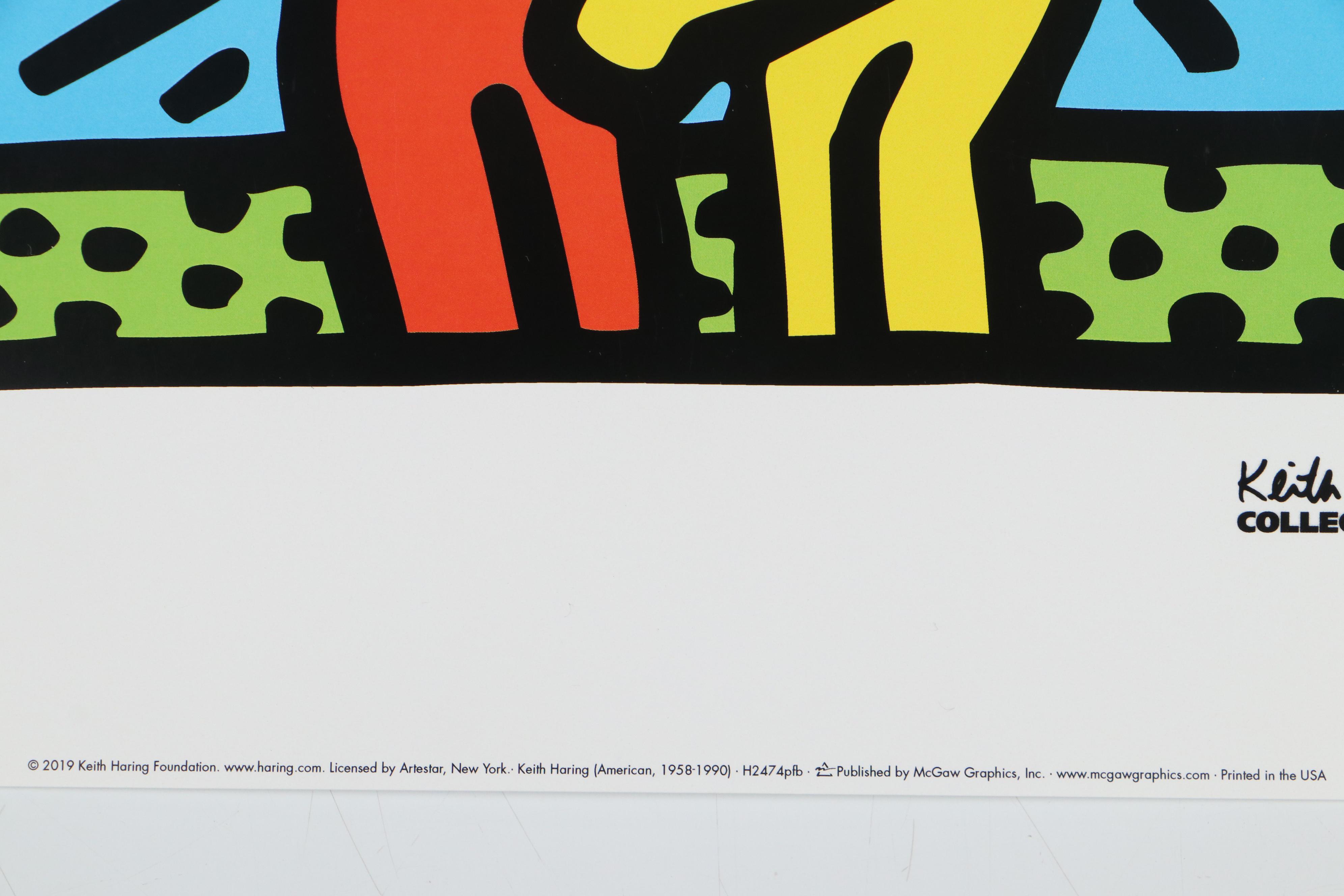 Giclée After Keith Haring of Hugging Figures, 21st Century