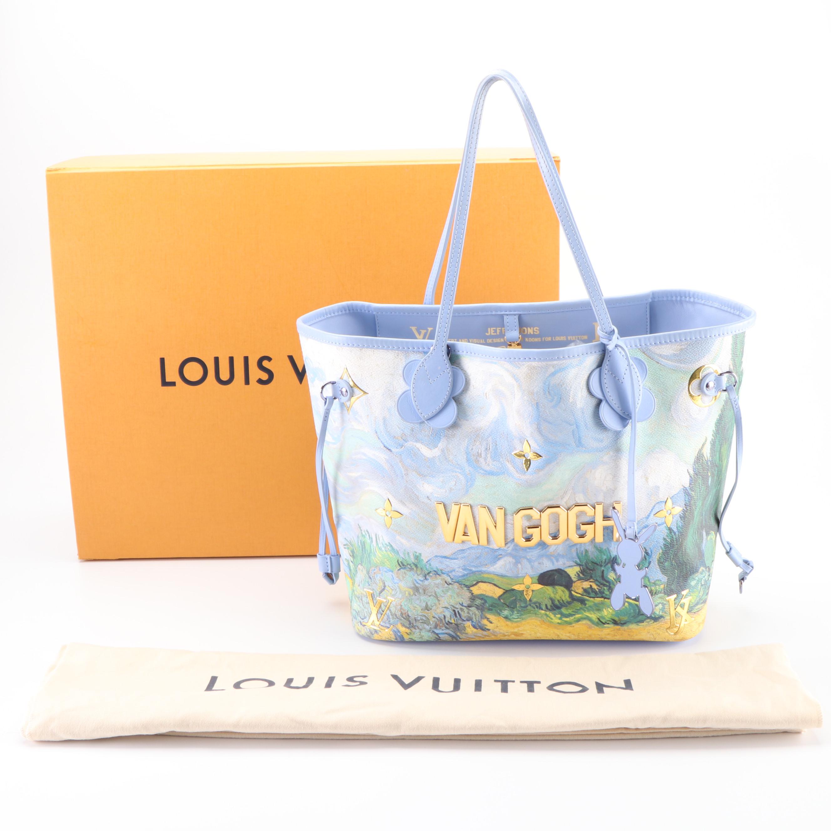 Louis Vuitton x Jeff Koons Limited Edition Van Gogh Neverfull MM Tote Bag