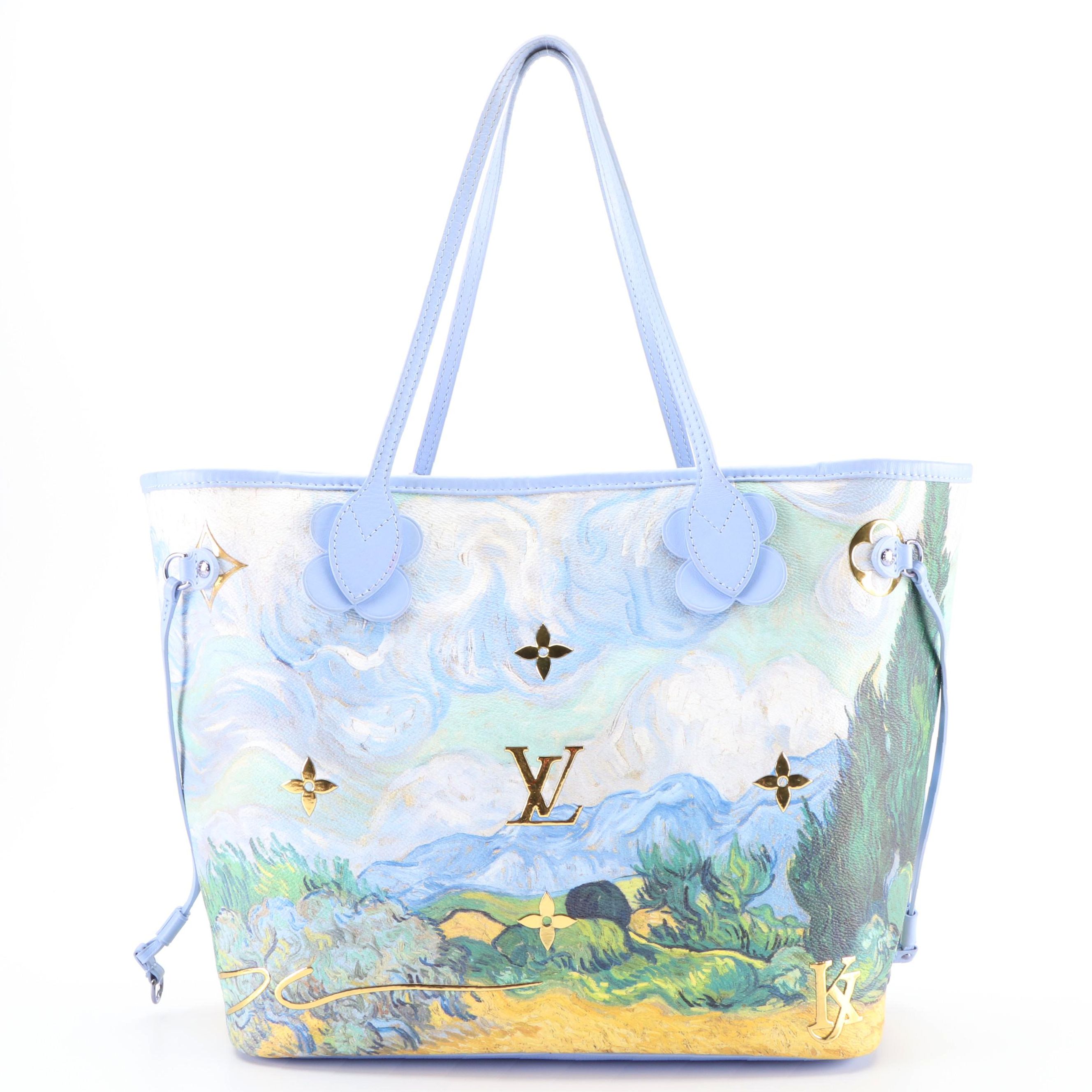 Louis Vuitton x Jeff Koons Limited Edition Van Gogh Neverfull MM Tote Bag