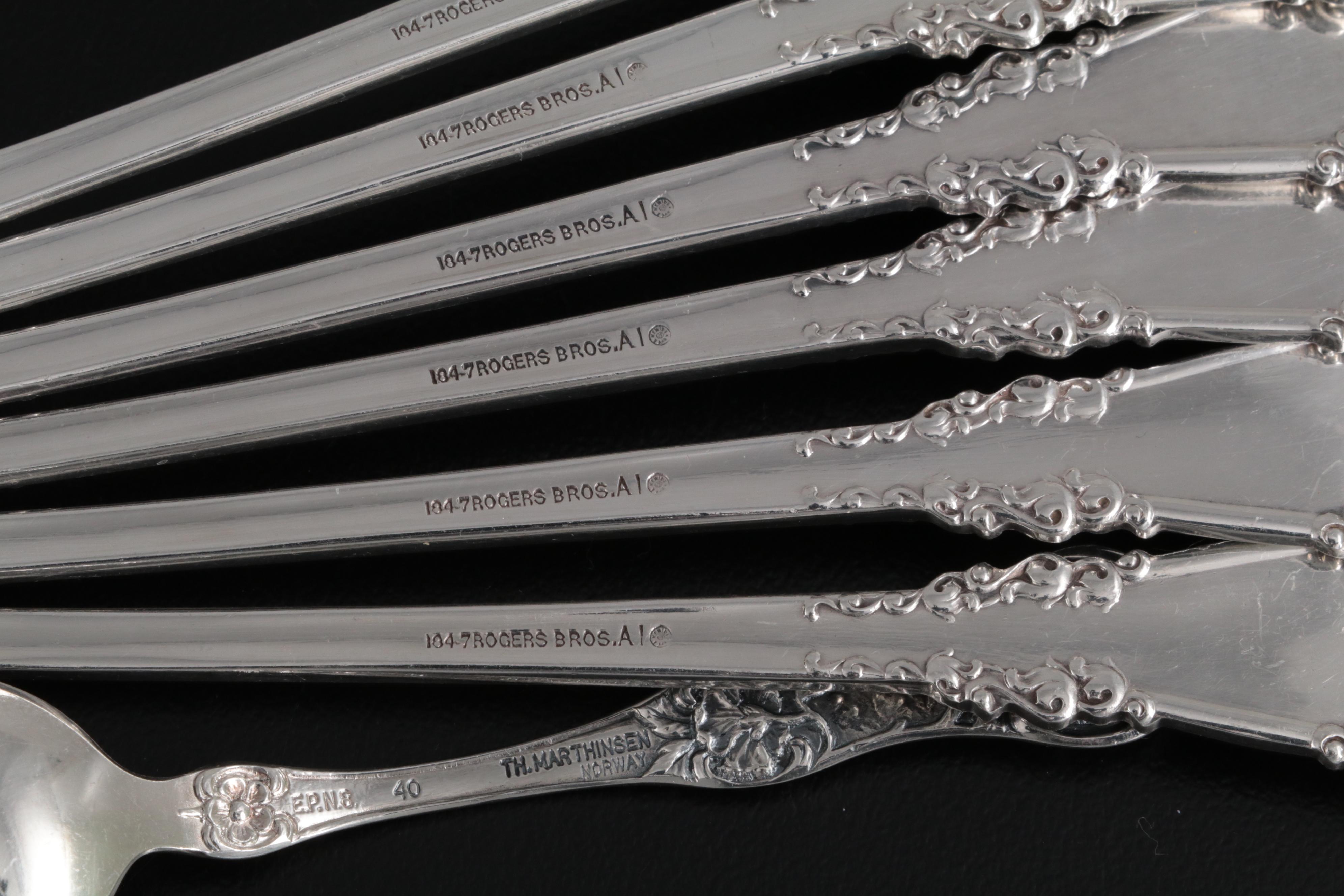 Tiffany & Co. "Salem" Ladle with Other Sterling Silver and Plate Tableware