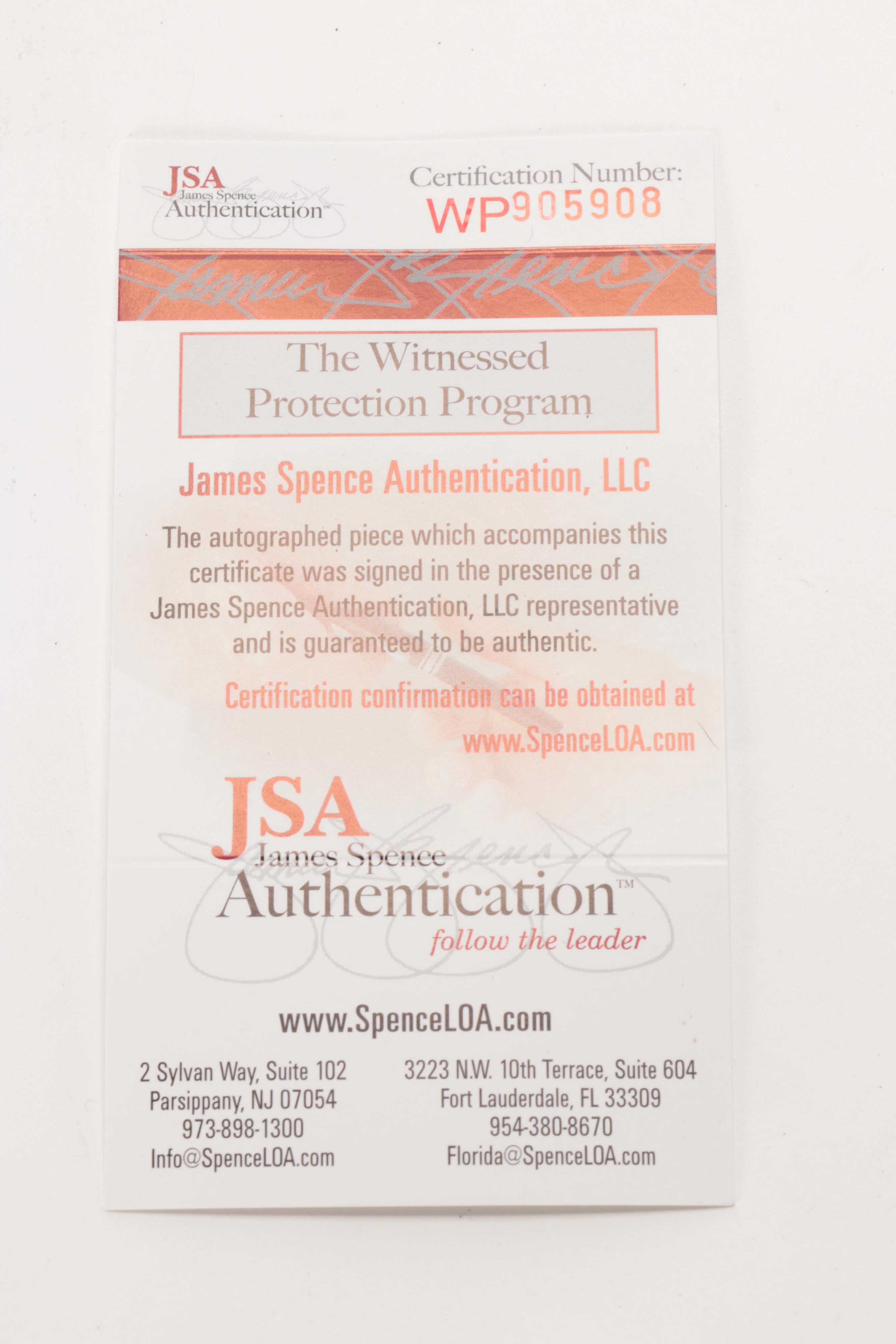 Larry Little Signed Miami Dolphins "Stats" NFL Replica Football Jersey, JSA COA