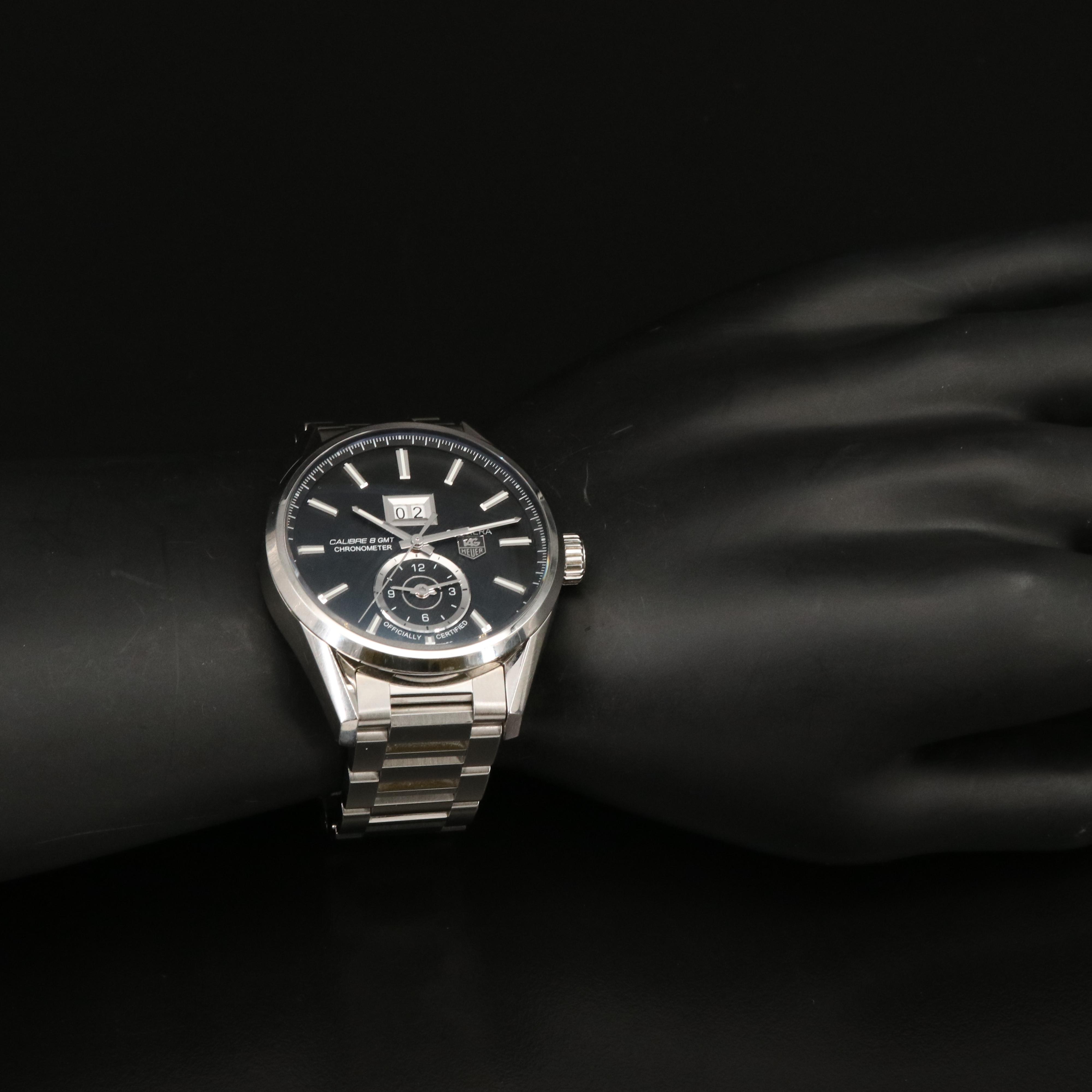 TAG Heuer Carrera Chronometer GMT Stainless Steel Watch