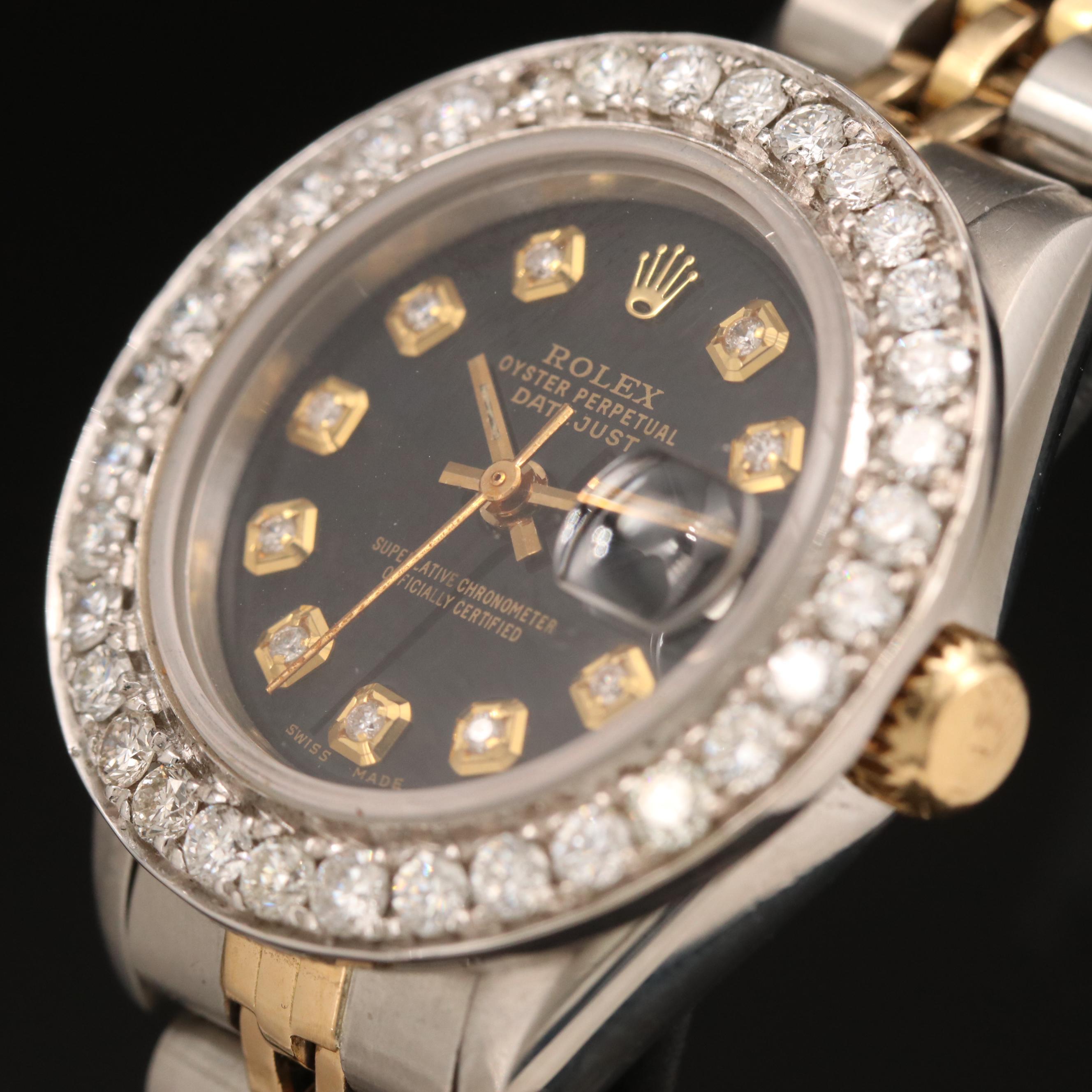 1979 Rolex Datejust 1.62 CTW Diamond Bezel and Dial 14K Watch