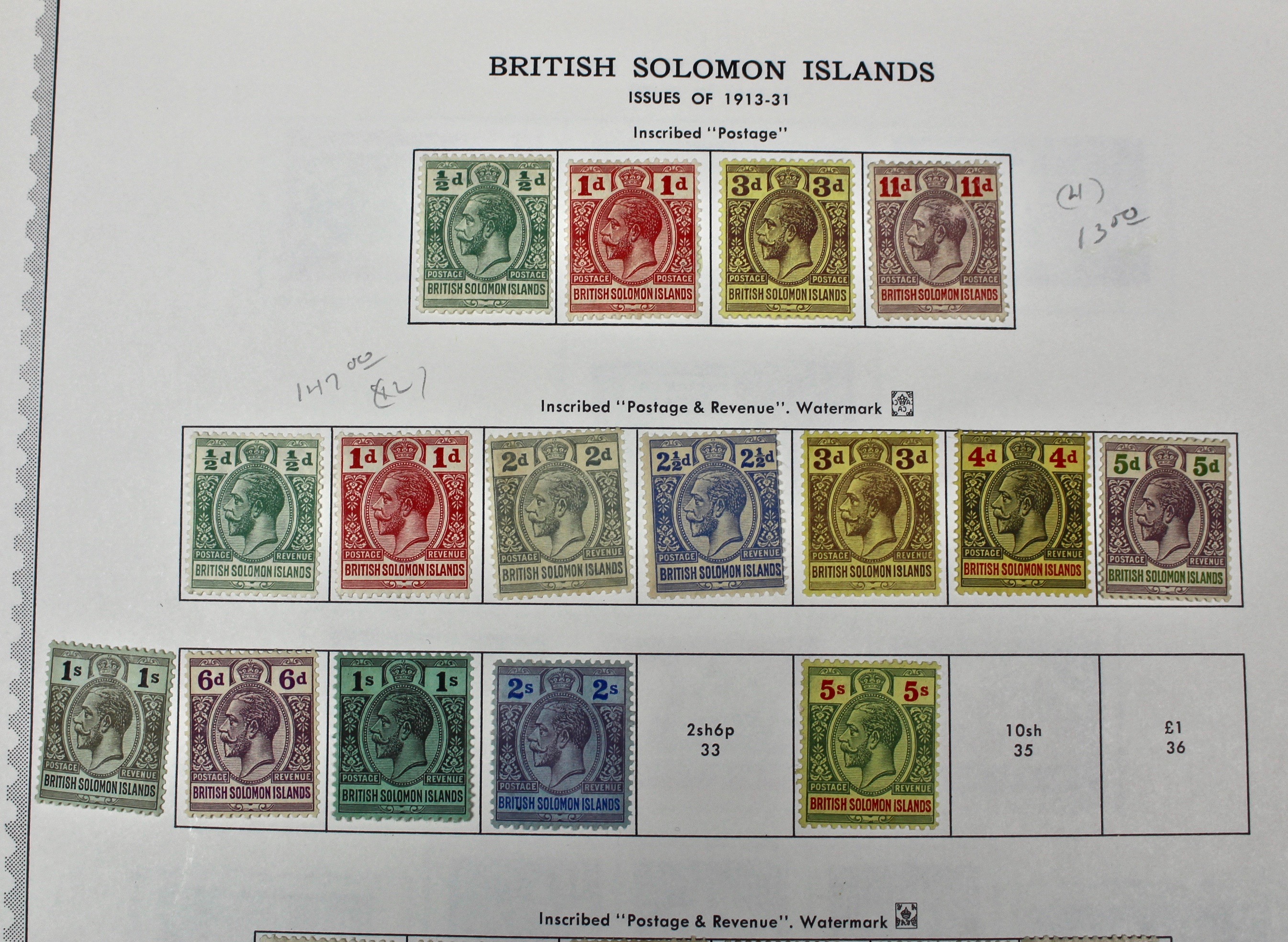 Mint Solomon Islands Stamp Collection
