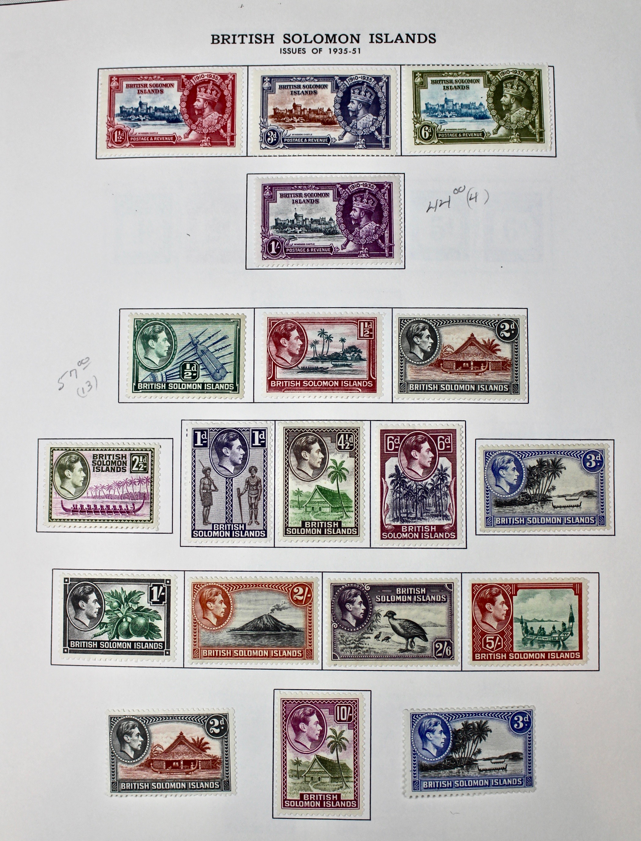 Mint Solomon Islands Stamp Collection