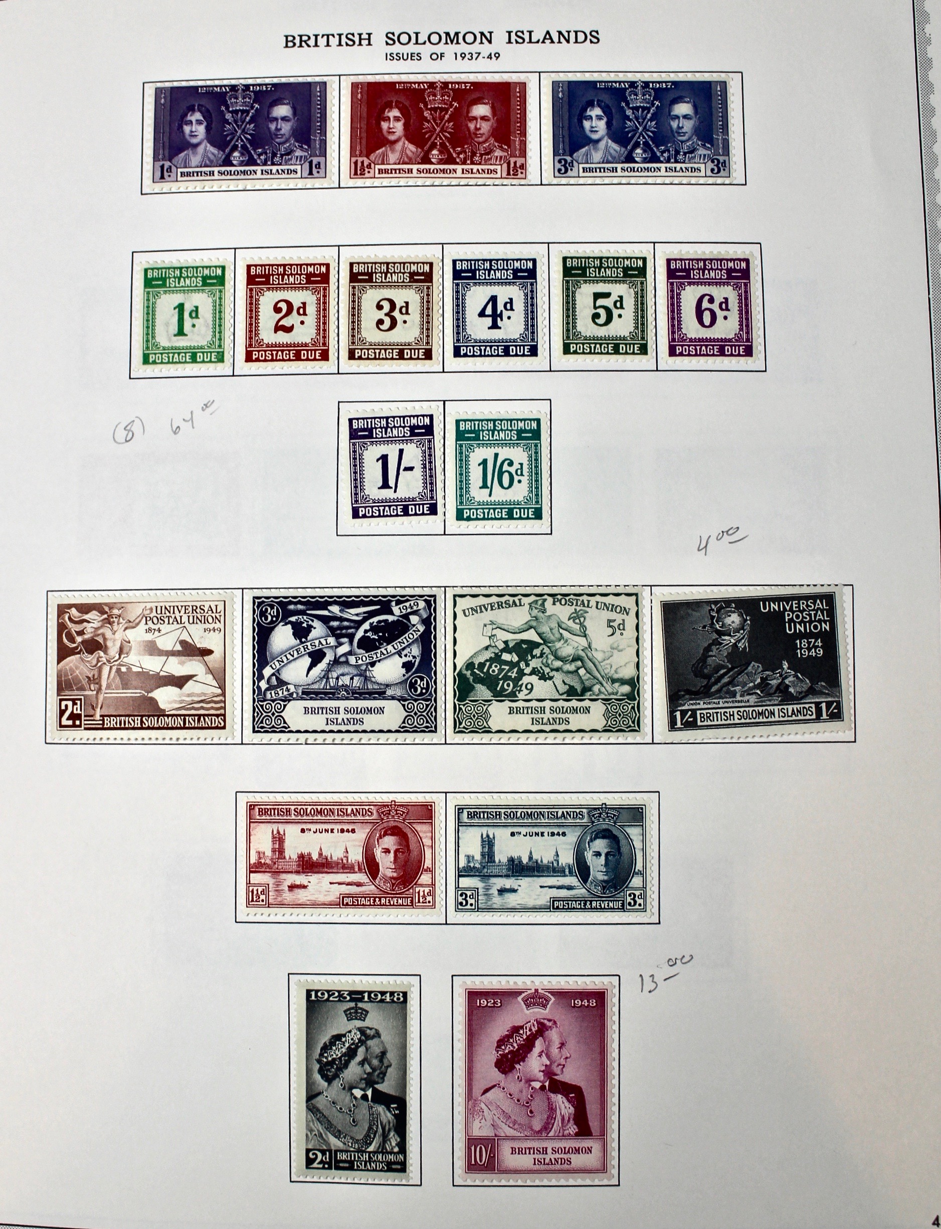 Mint Solomon Islands Stamp Collection