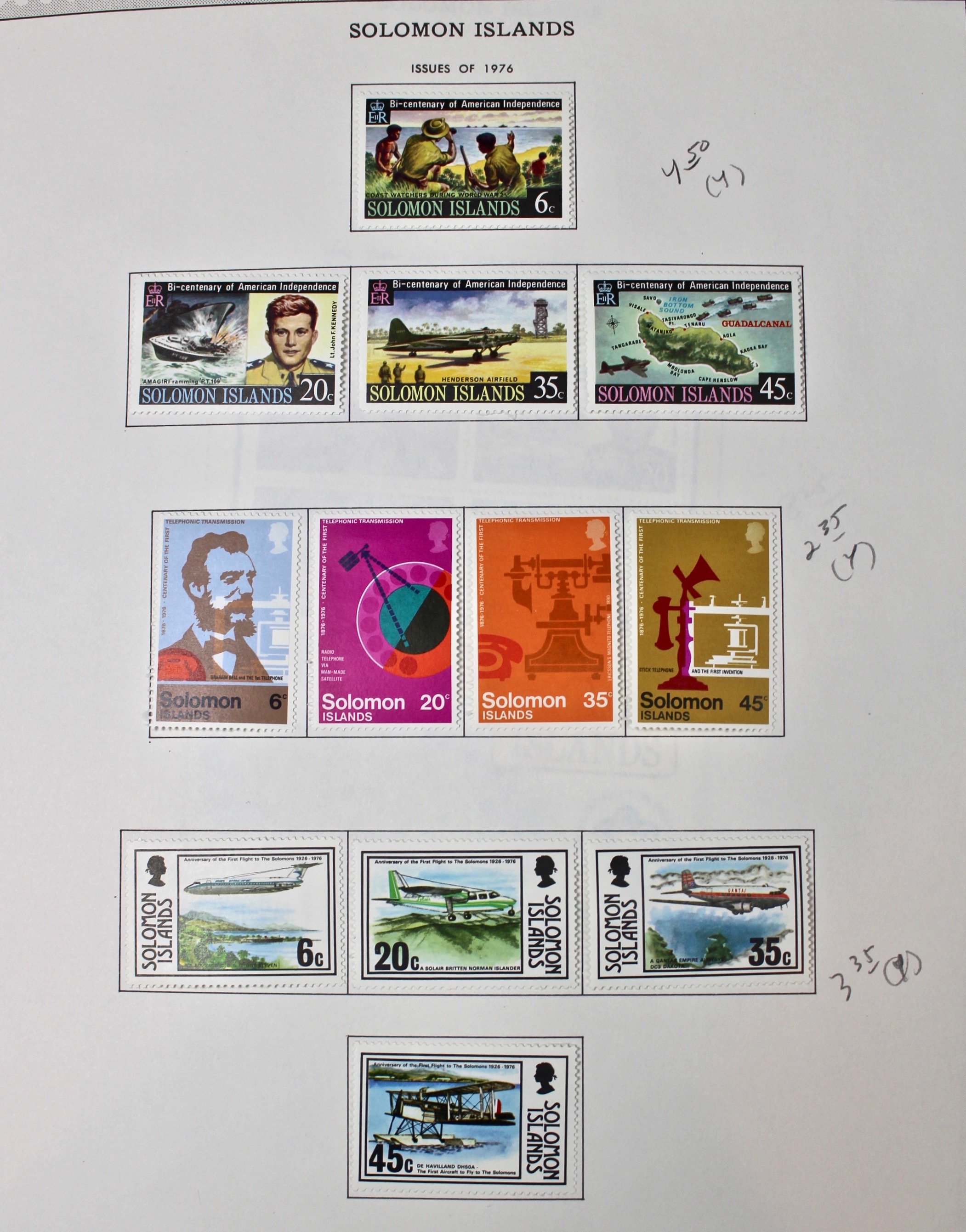 Mint Solomon Islands Stamp Collection